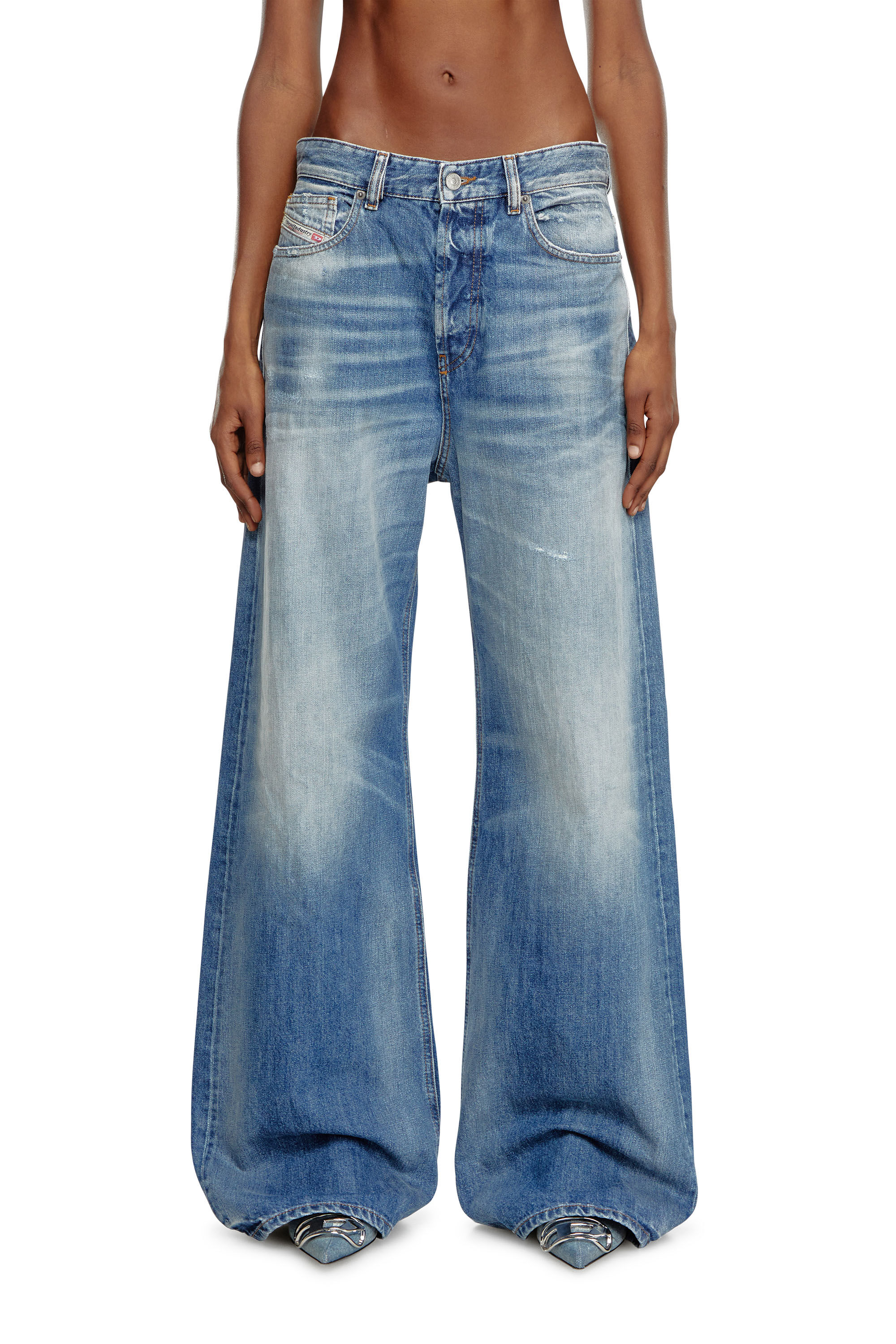 パンツ Diesel 1996 D-Sire 09j86 Women's Relaxed Jeans | Medium blue | Diesel 1996 D-Sire