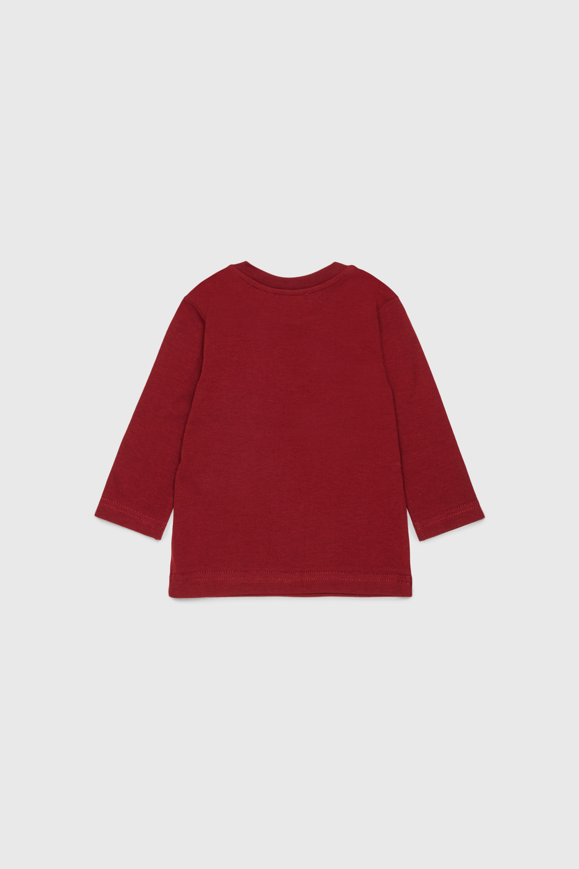 Diesel - TLODIMB, T-shirt &agrave; manches longues avec imprim&eacute; Diesel Industry Homme in Rouge - 2