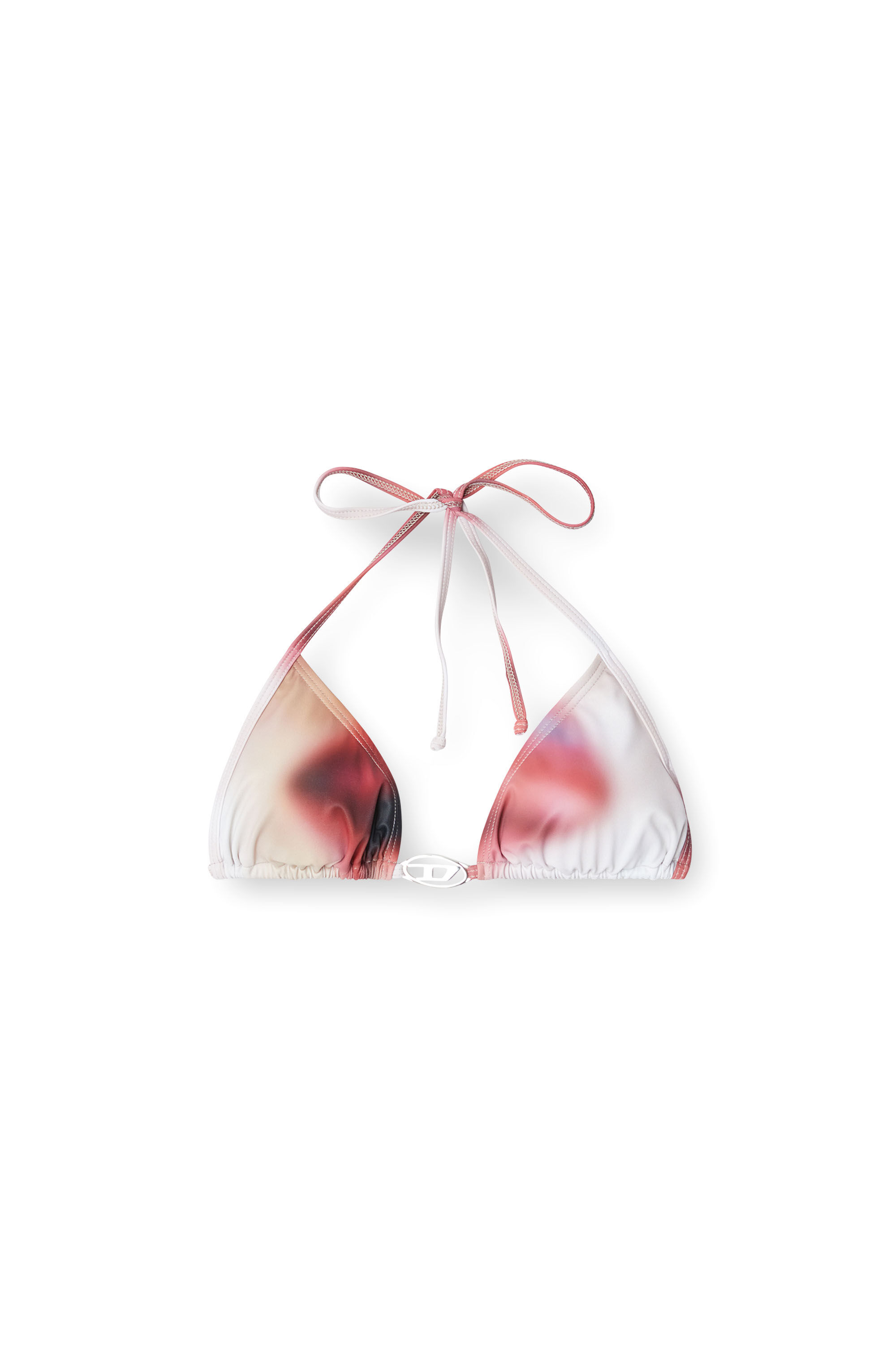 Diesel - PR-SEES-T, Haut de bikini avec imprimé flou Femme in Rose - 4