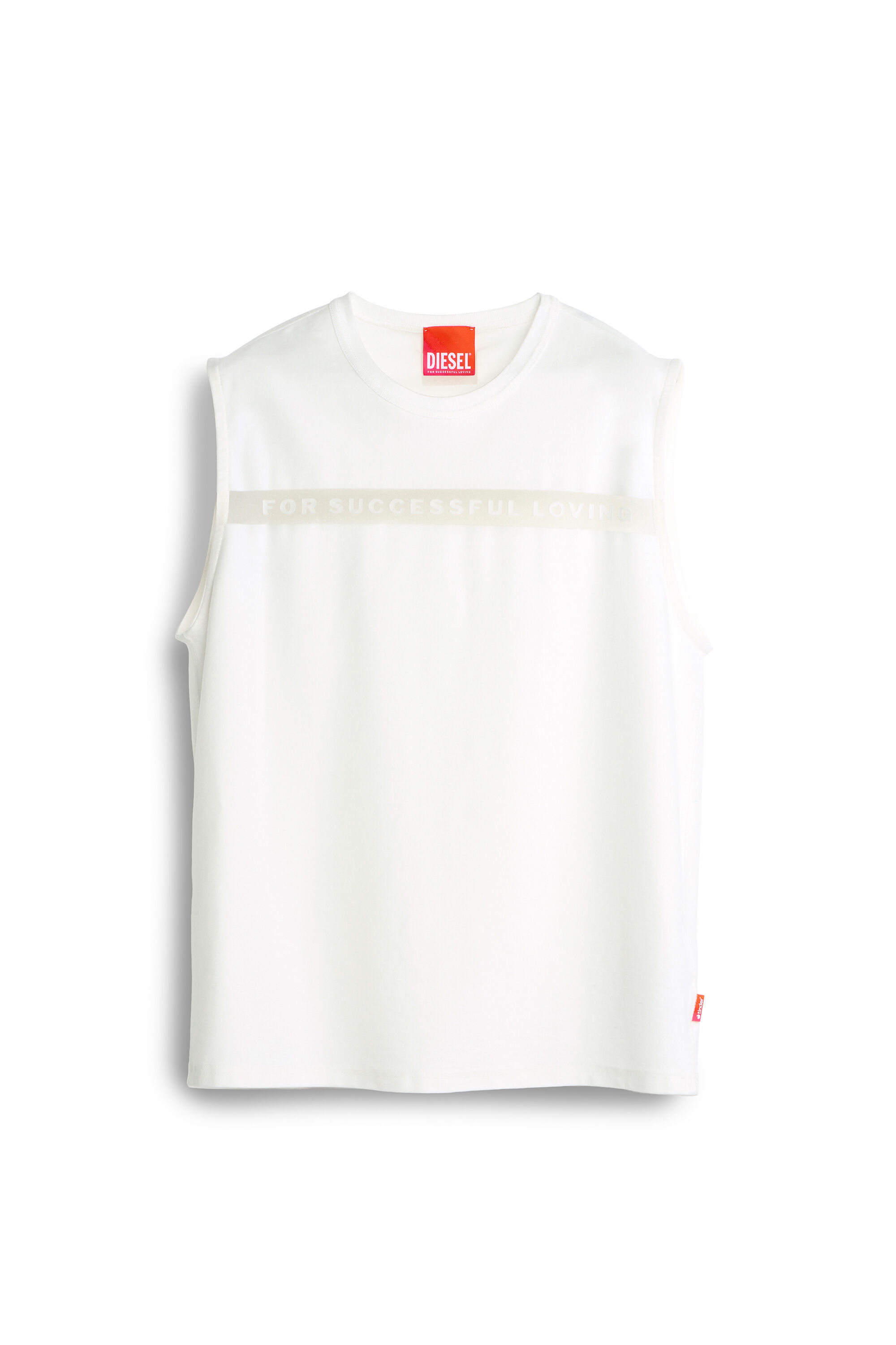 Diesel - PR-T-NORM-BISC-MATI-R, Unisex's Tank top with For Successful Loving logo in White - 2