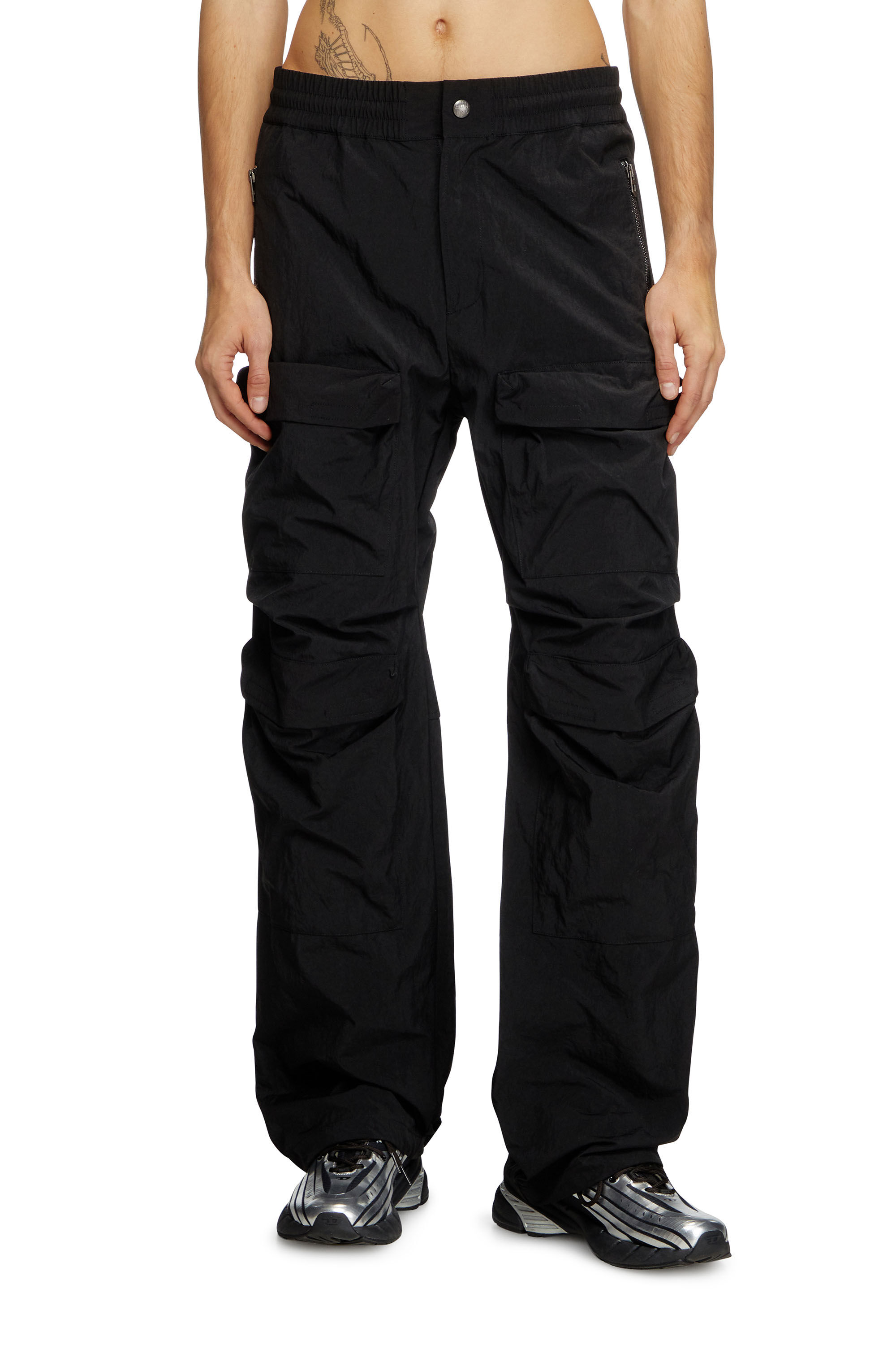 最高級のスーパー Utility Men's pants Diesel | Black | nylon overdyed in パンツ