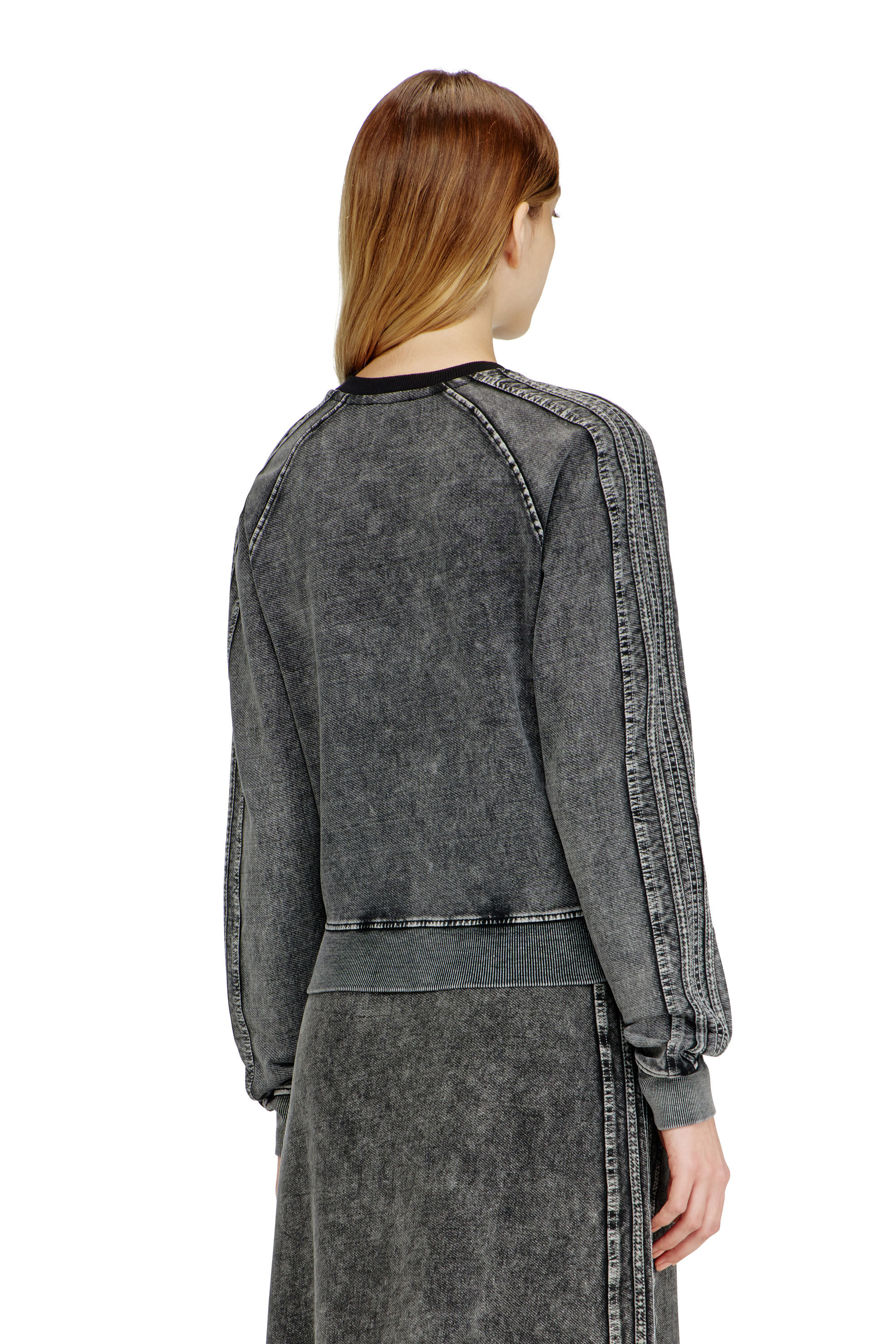 Diesel - F-ALPY, Sweat-shirt avec bandes et broderie Oval D Femme in ToBeDefined - 4