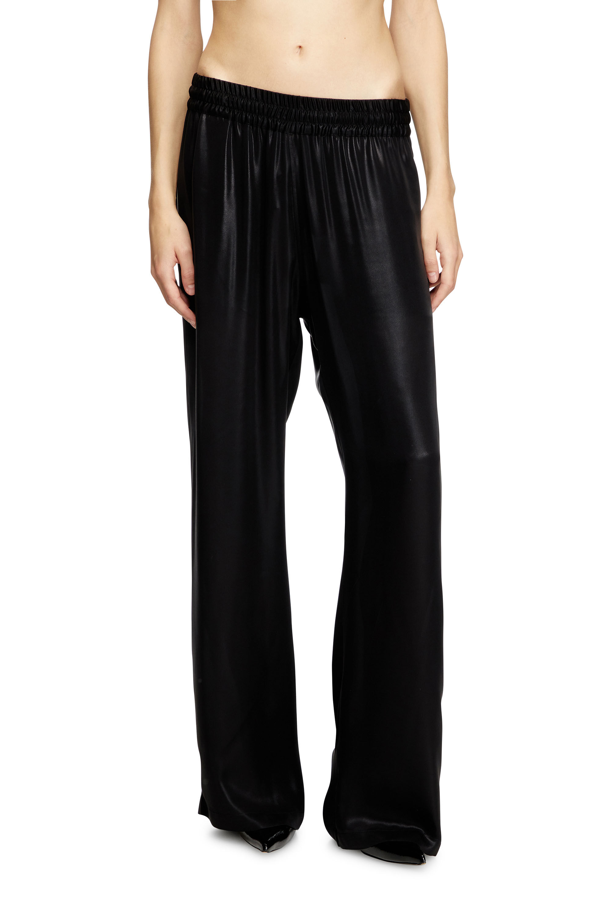 DIESEL>>ディーゼル P-Dreyer-C-Wn-Q1 トラックパンツ Women's Satin track pants | Black | Diesel