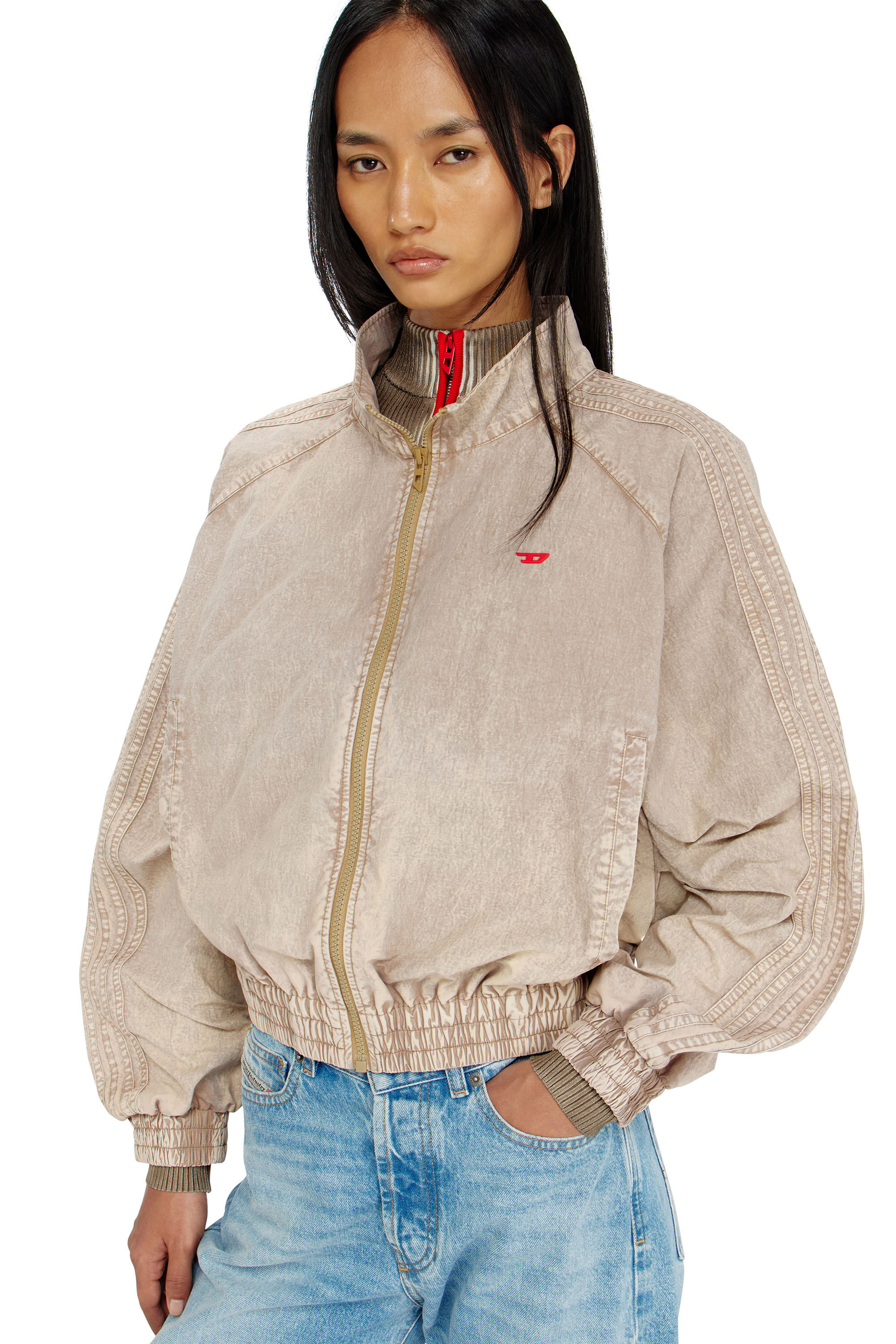 Diesel - G-ARDEN, Coupe-vent en Taslan trait&eacute; Femme in Beige - 5