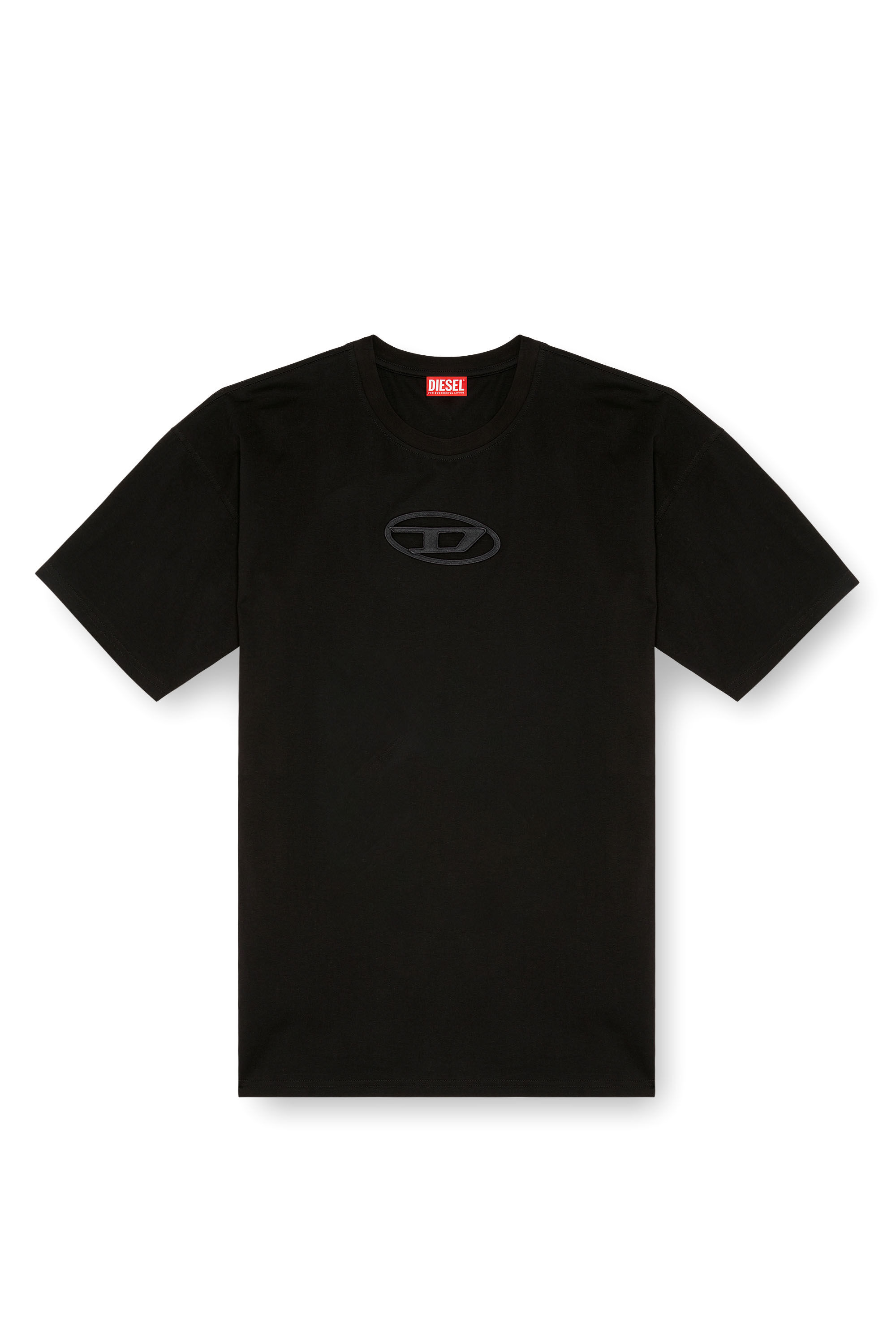 Diesel - T-BOXT-OD, T-shirt avec Oval D brodé Mixte in Noir - 2