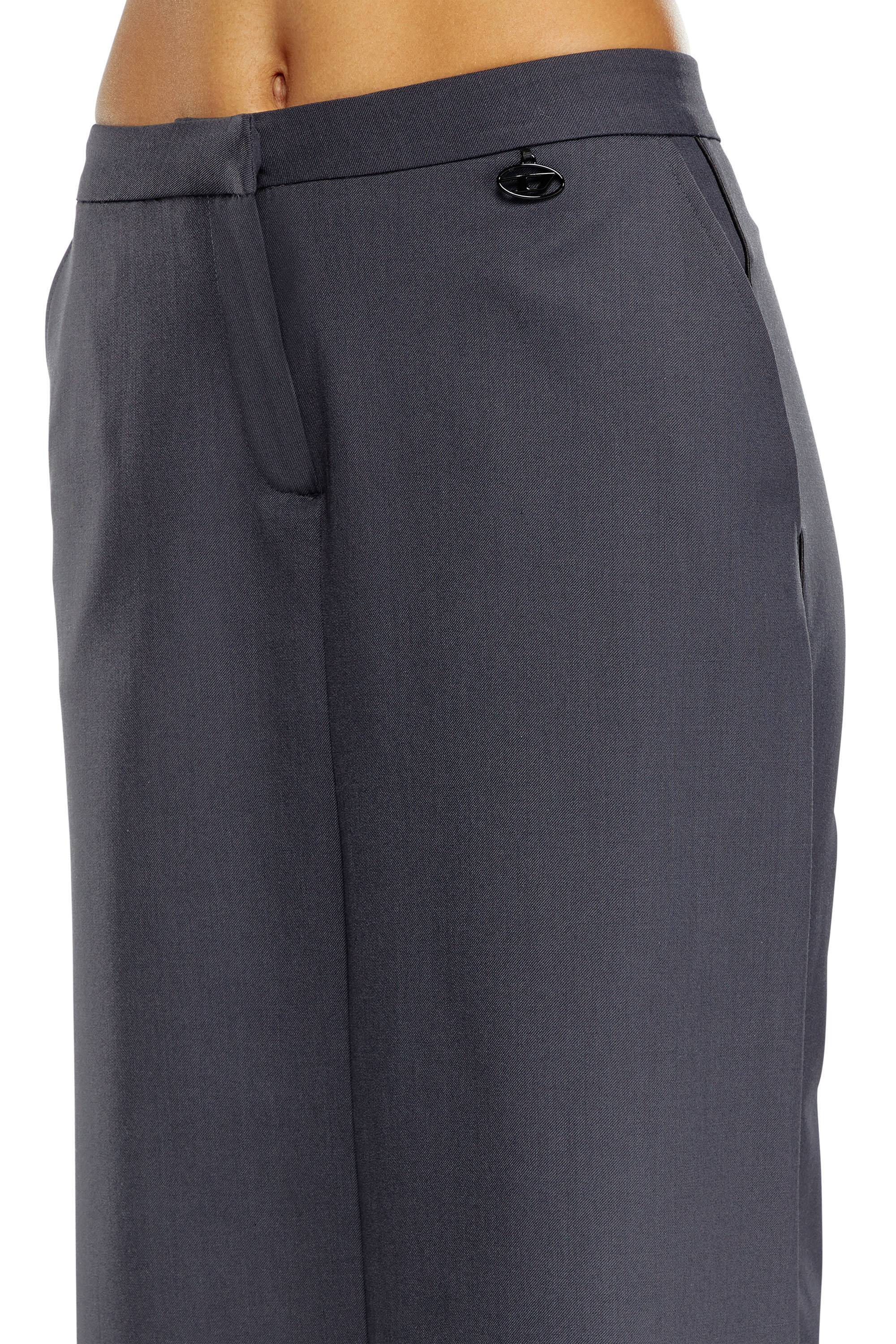 Women's Hybrid skirt-pants in wool blend | Grey | Diesel Women's Hybrid skirt-pants in wool blend | Grey | Diesel