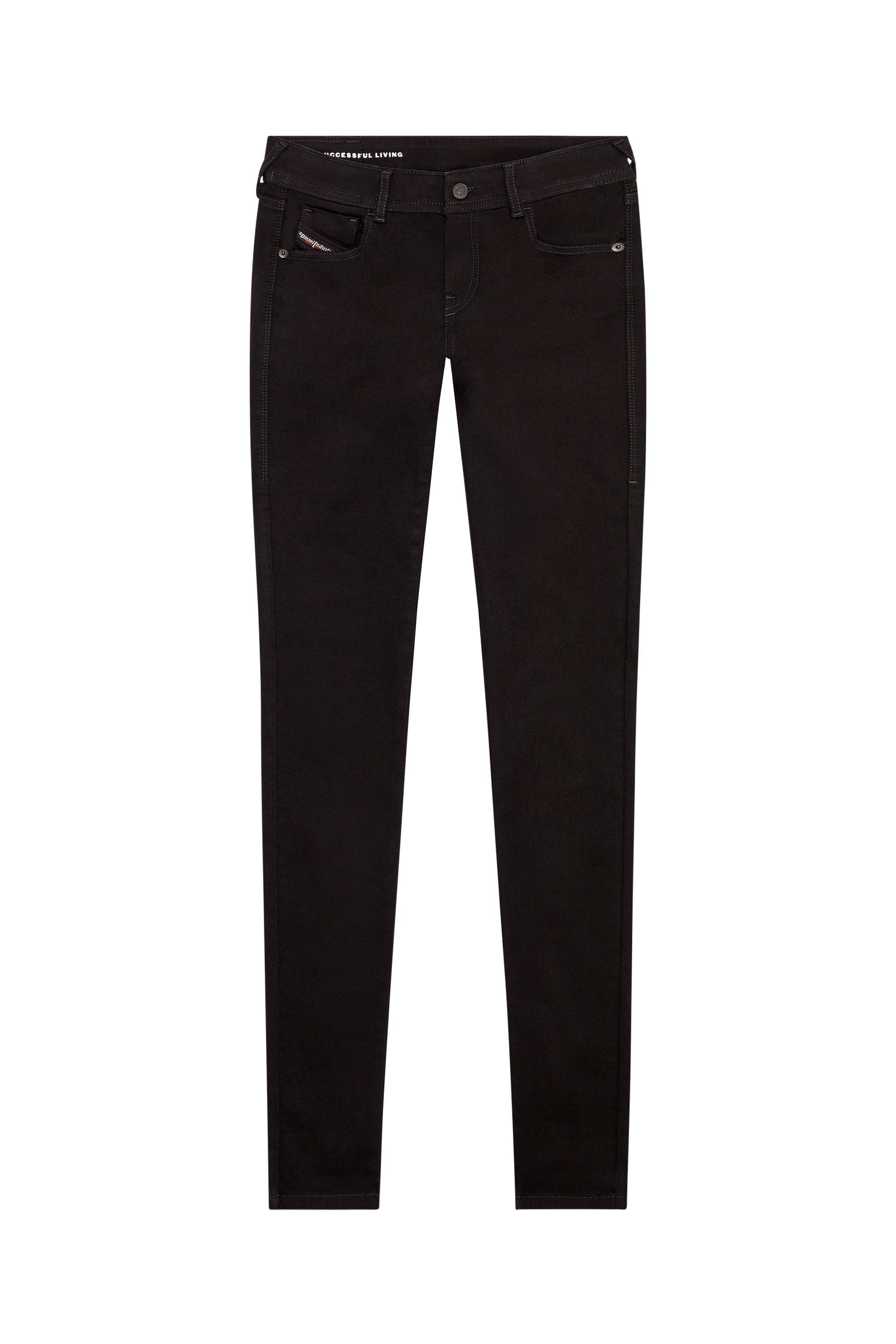 Diesel - 2018 Slandy low 069EF Super skinny Jeans, Black/Dark grey - Image 2