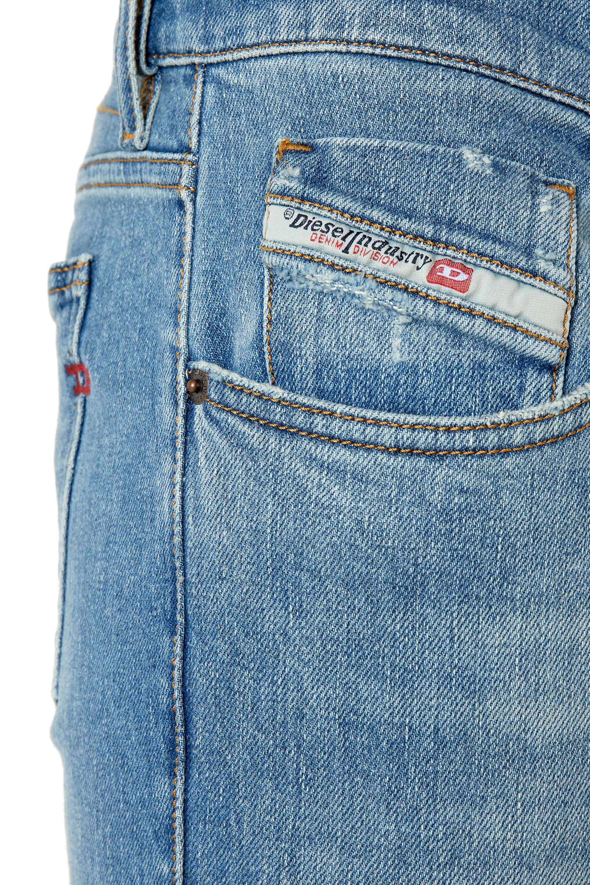 Diesel - 2019 D-Strukt 007L3 Slim Jeans, Light Blue - Image 5