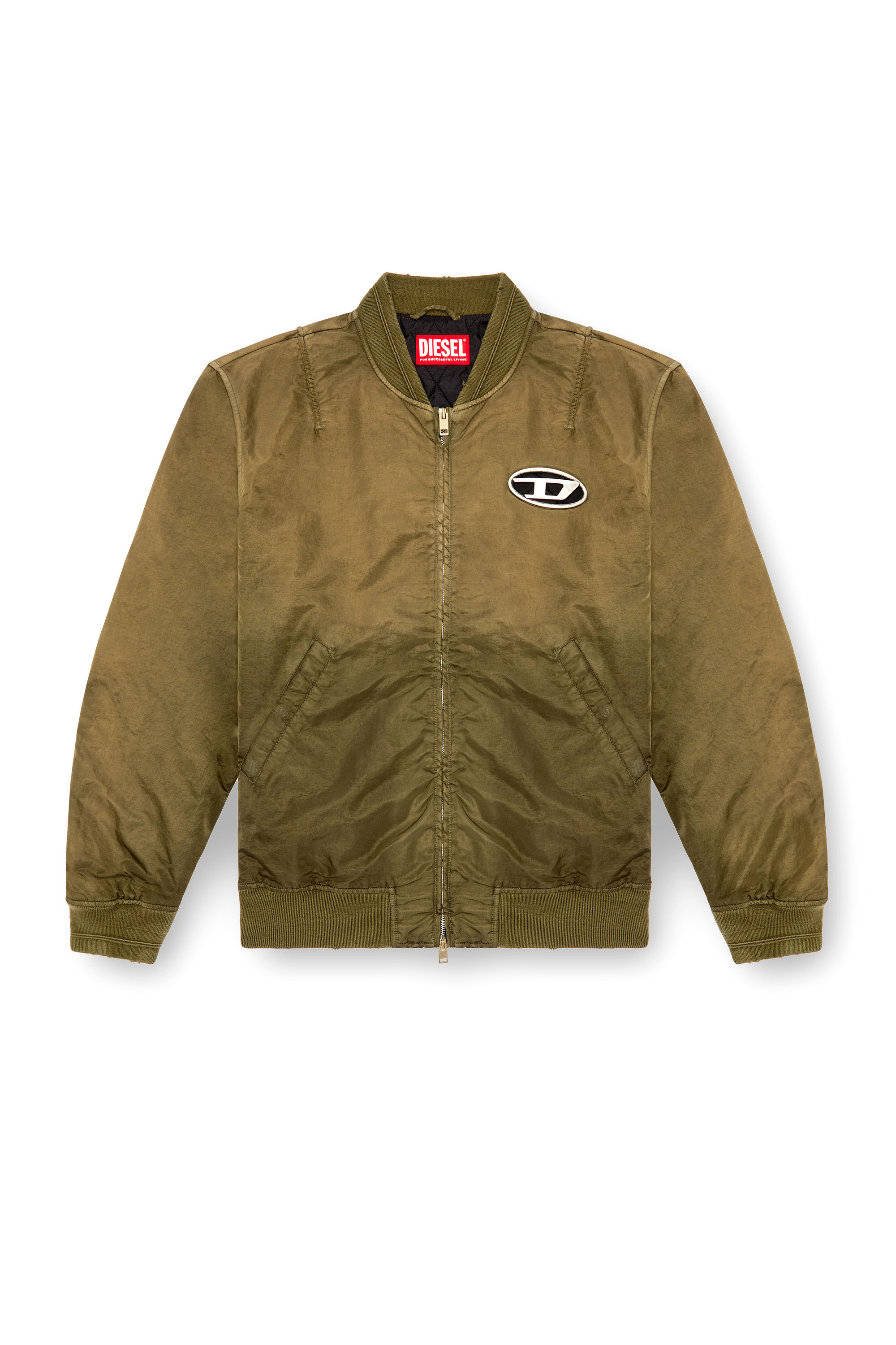 Men s Degrade padded bomber jacket Green Diesel