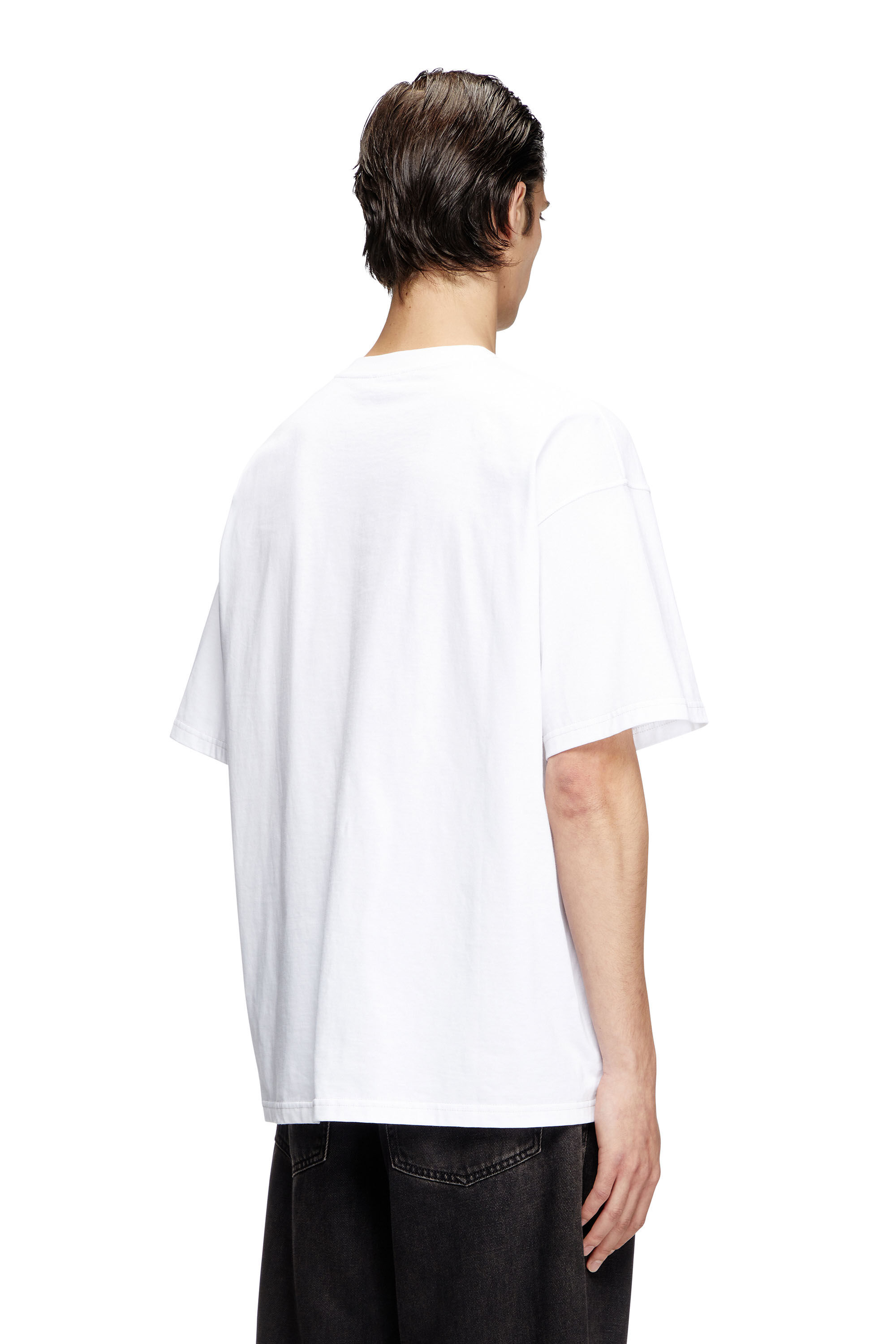 Diesel - T-ADJUST-R25, T-shirt avec imprimé Diesel Core Homme in Blanc - 4