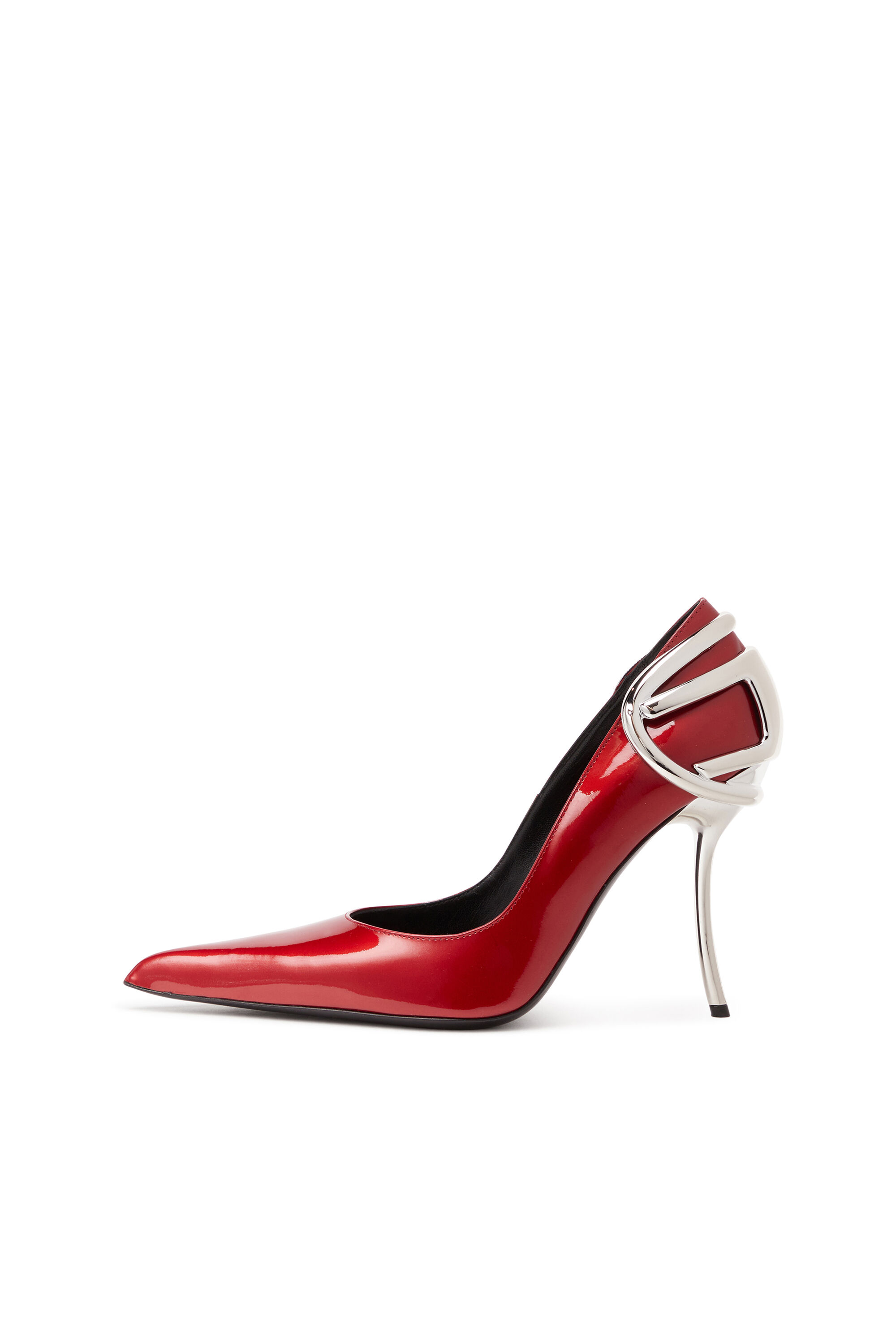 Diesel - D-TEN&HALF P, D-Ten&Half-Escarpins en cuir verni avec talon Oval D Femme in Rouge - 7