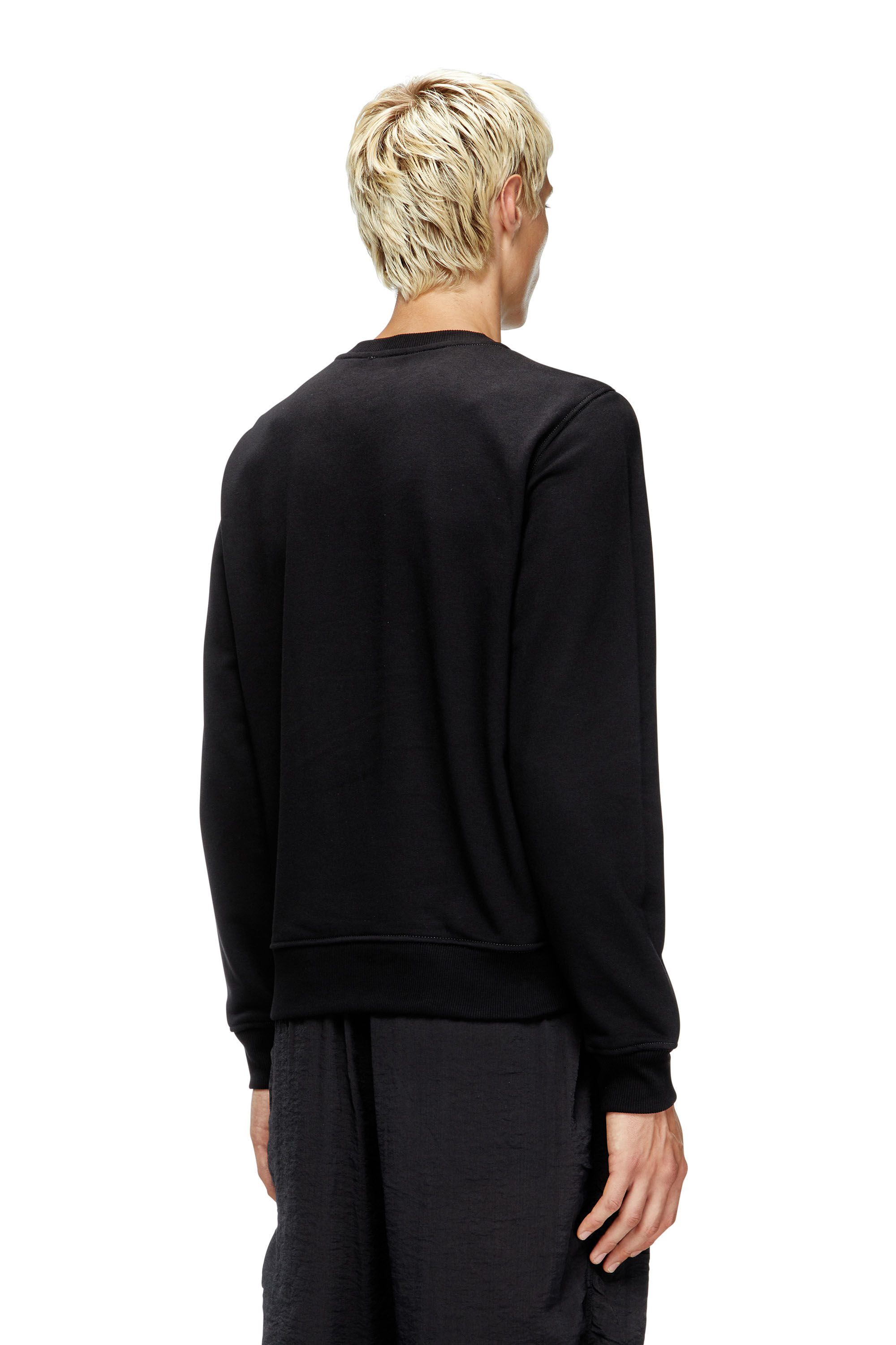 Diesel - S-GINN-T1, Man's Sweatshirt with embroidered phoenix in Black - 2