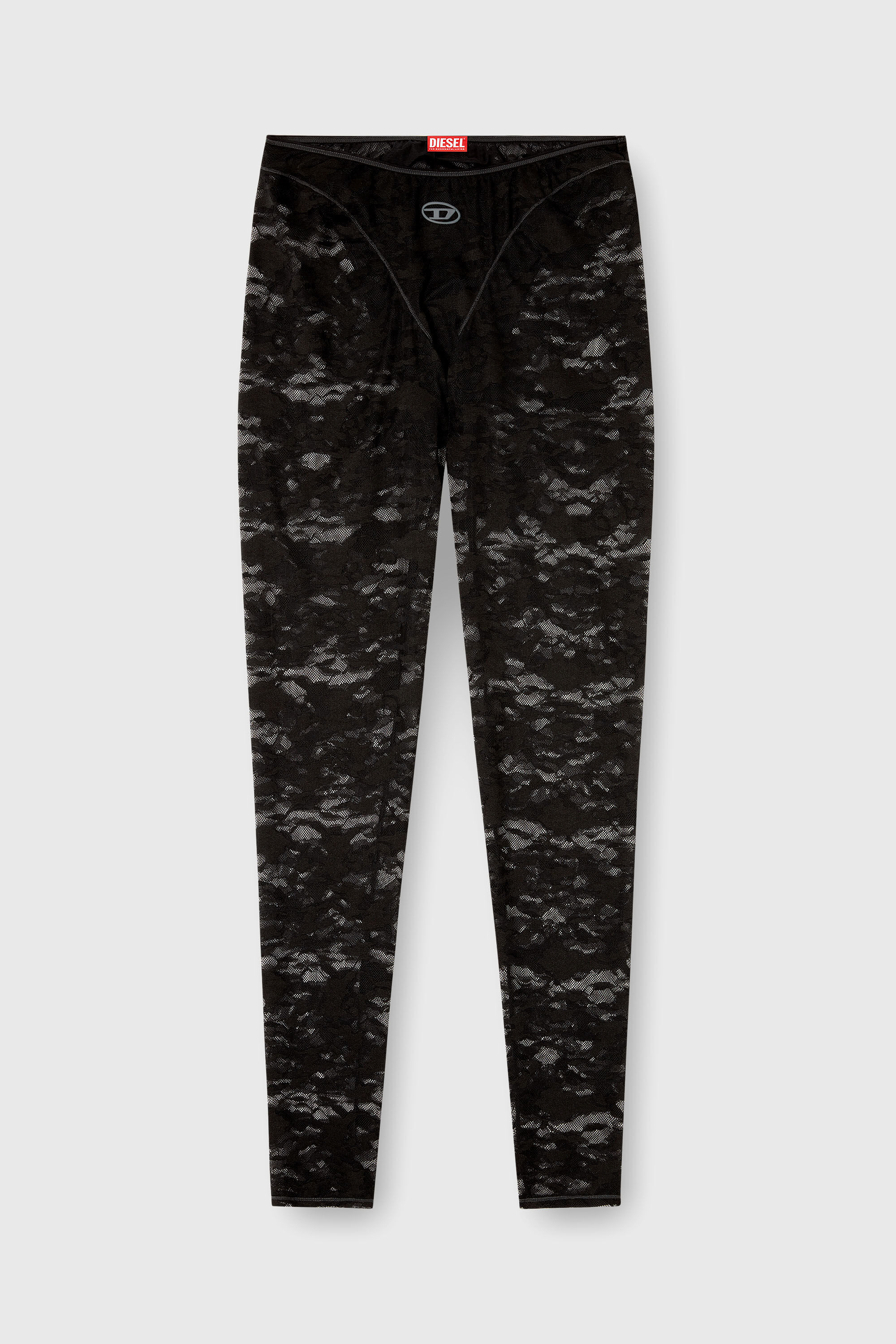 Diesel - CLAIRE-UTLT, Legging en dentelle camouflage Femme in Noir - 2
