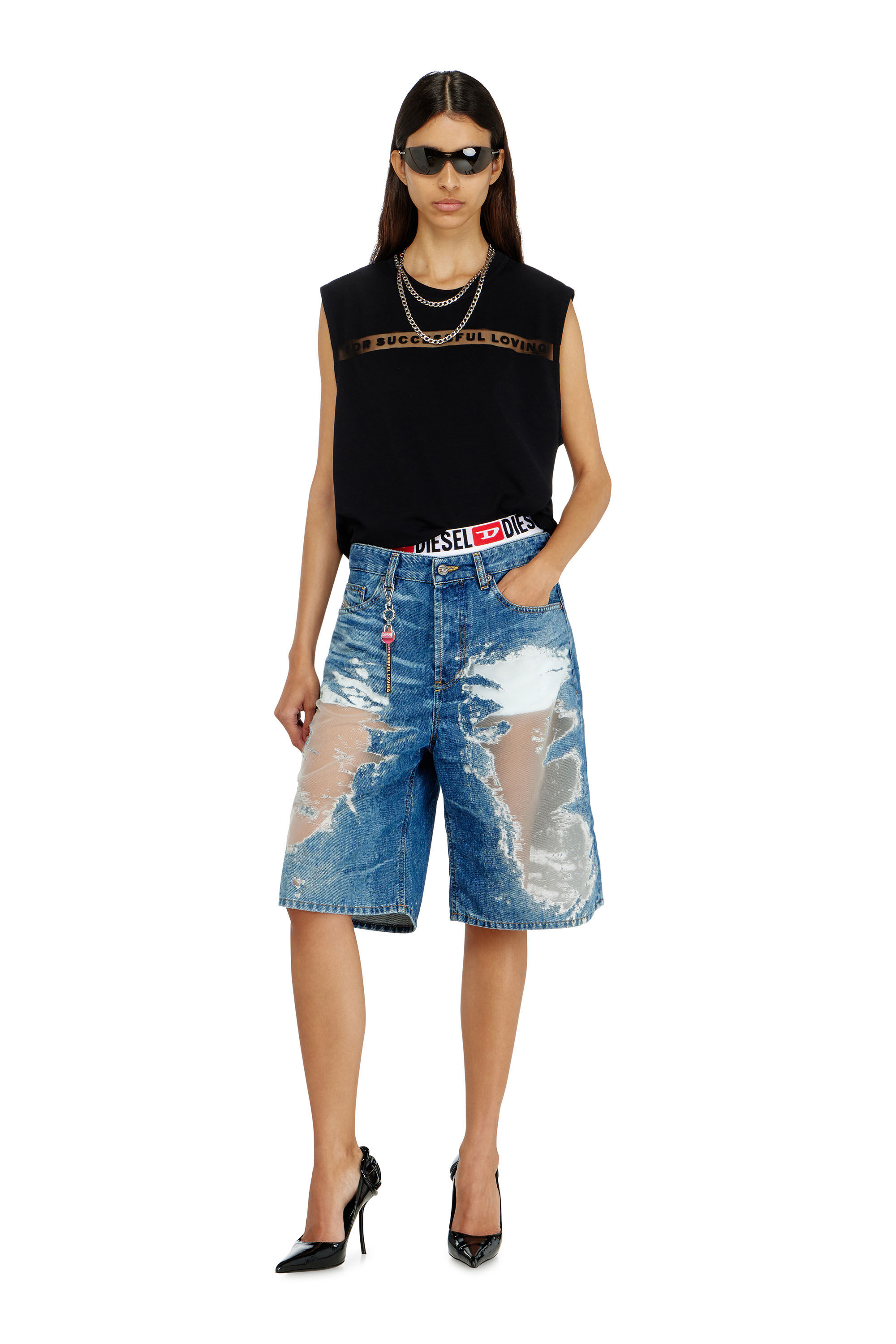 Diesel - PR-T-NORM-BISC-MATI-R, D&eacute;bardeur avec logo For Successful Loving Mixte in Noir - 7