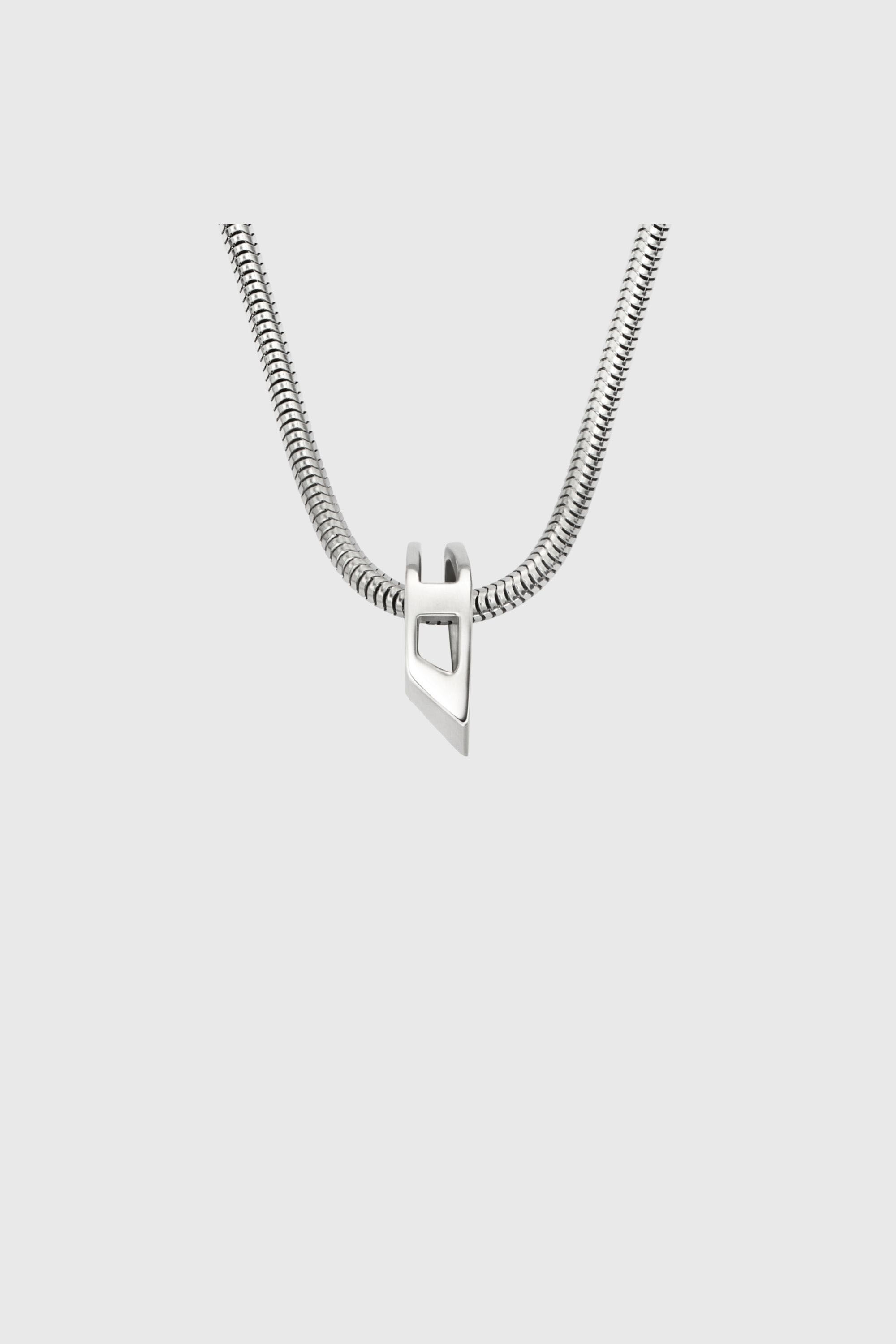 Diesel - DX167240 JEWELLERY, Collier cha&icirc;ne en acier inoxydable Mixte in Gris argent&eacute; - 2