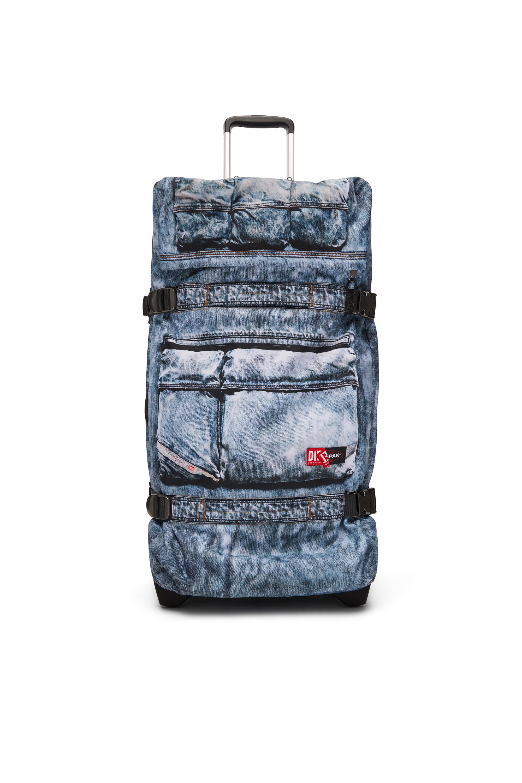Diesel - DIESEL TRANSIT'R L, Trolley de voyage en denim trompe-l'œil Mixte in Bleu - 1