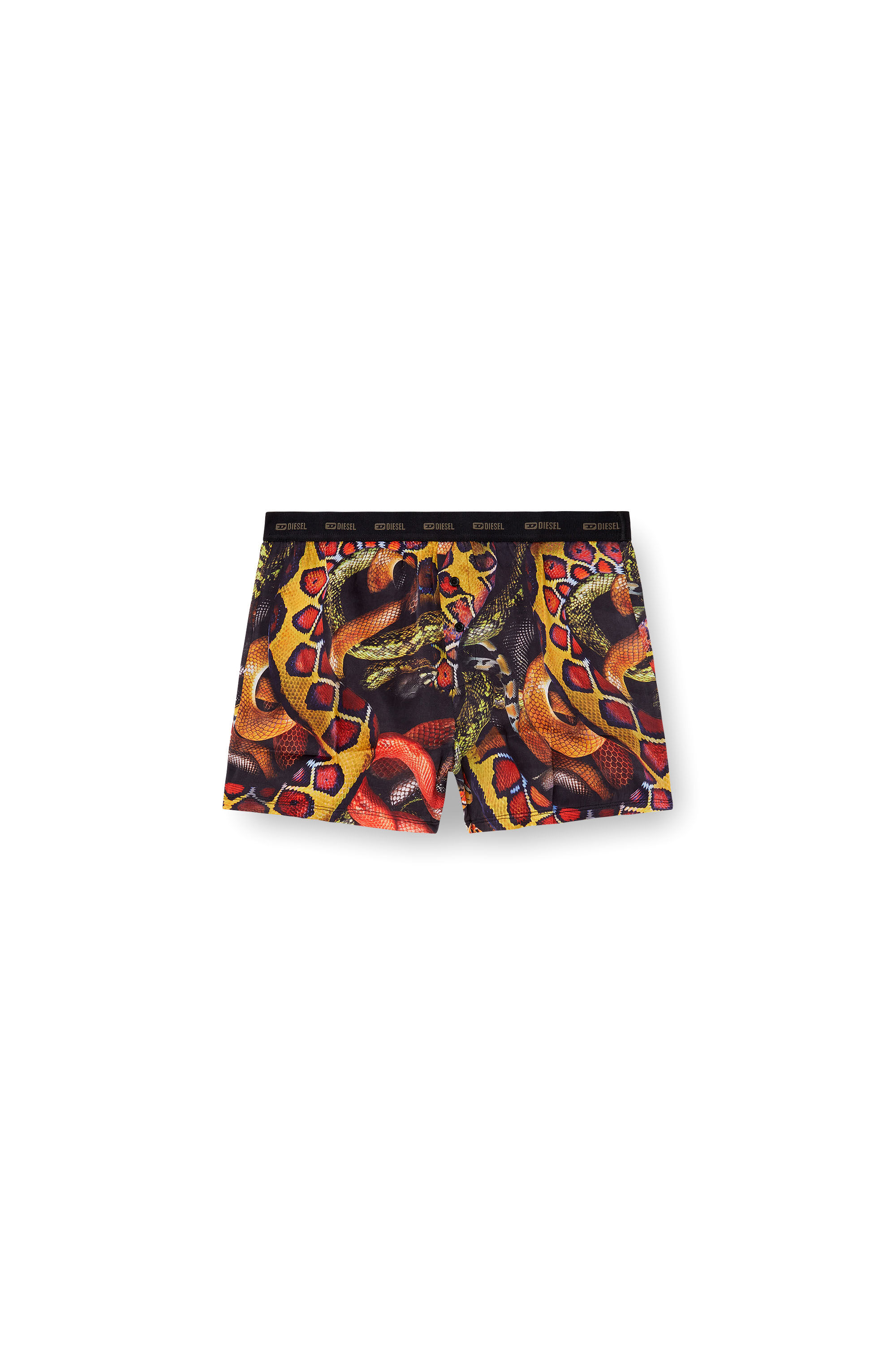 Diesel - STARK-UTLT-SNAKE, Boxer long en satin avec imprimé serpent Homme in Polychrome - 2