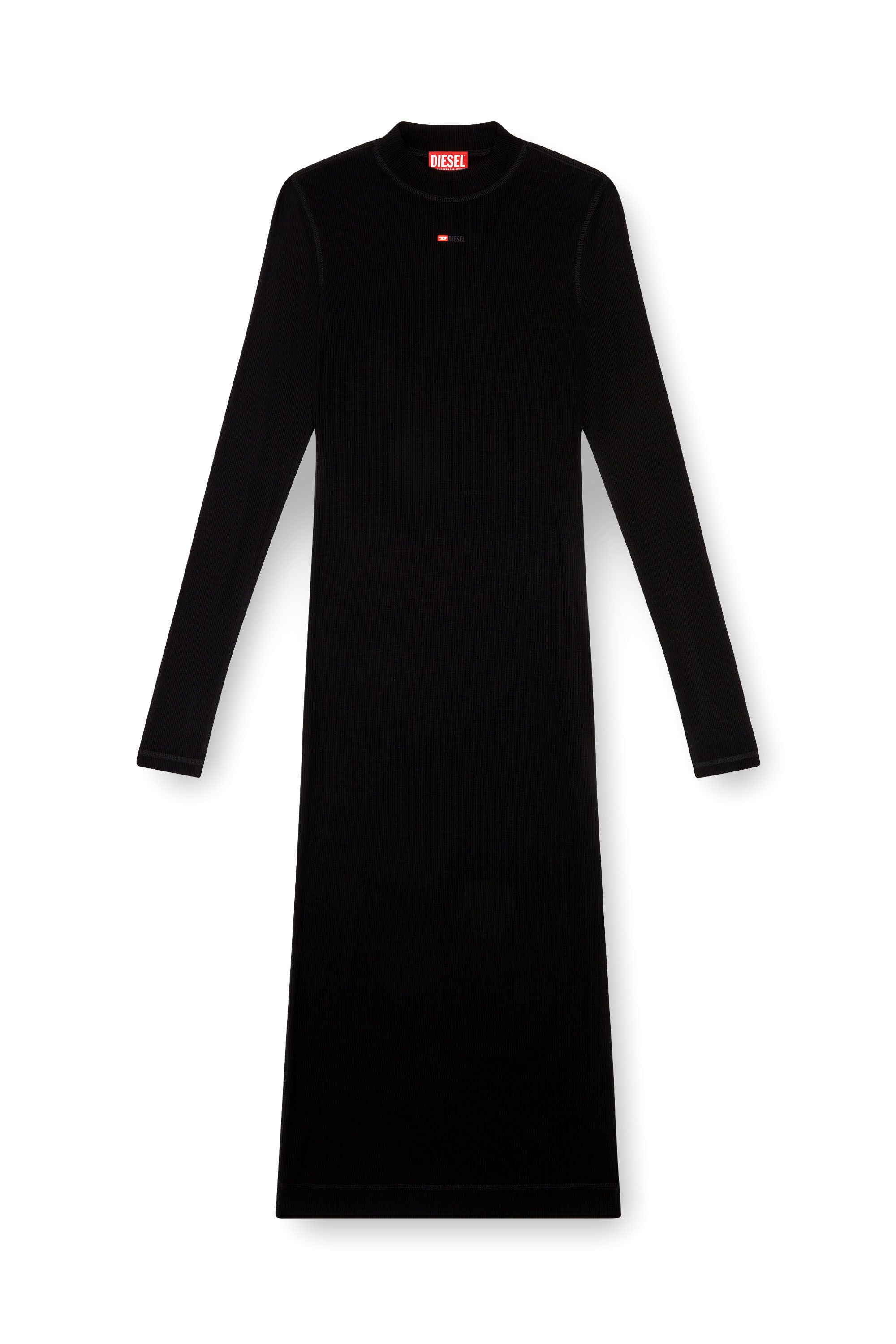 Diesel - D-MOKKY-LS-MICRODIV, Robe midi à col montant Femme in Noir - 2