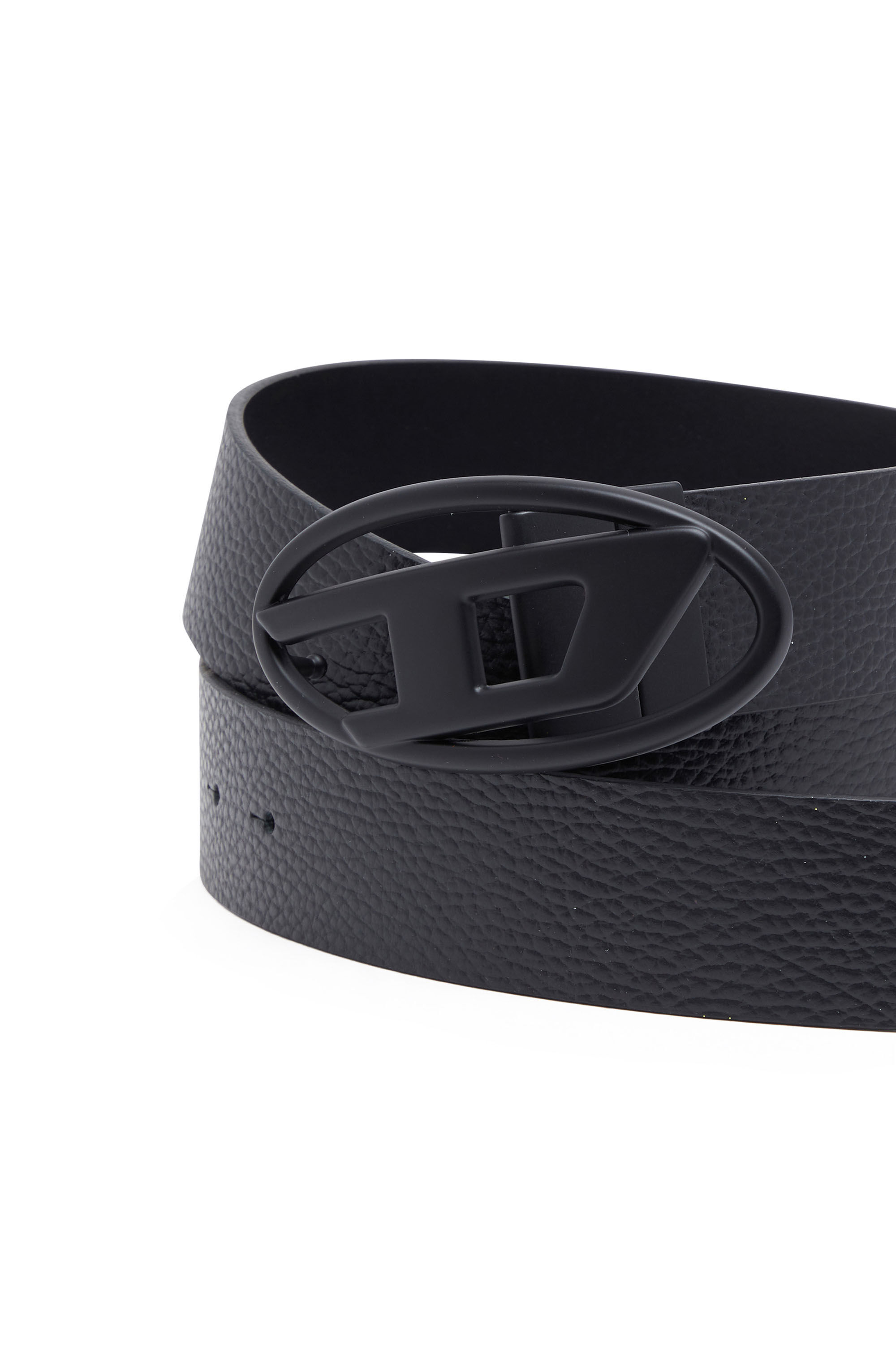 国内発送 DIESEL☆B-1DR Embraced Belt レザー ベルト ブラック B-1DR EMBRACED