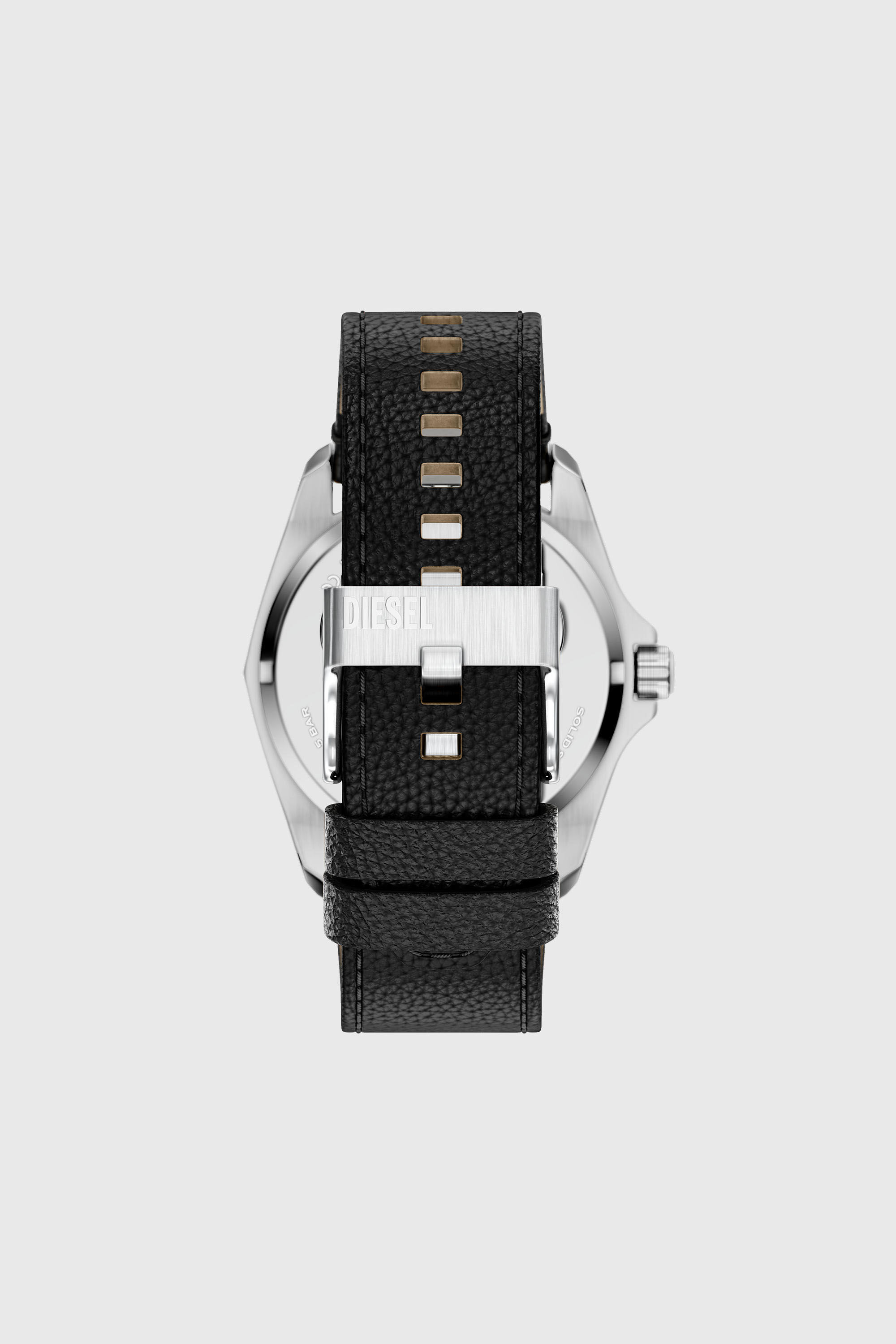Diesel - DZ2248 WATCH, Montre Stinger avec bracelet en cuir noir Homme in Noir - 3