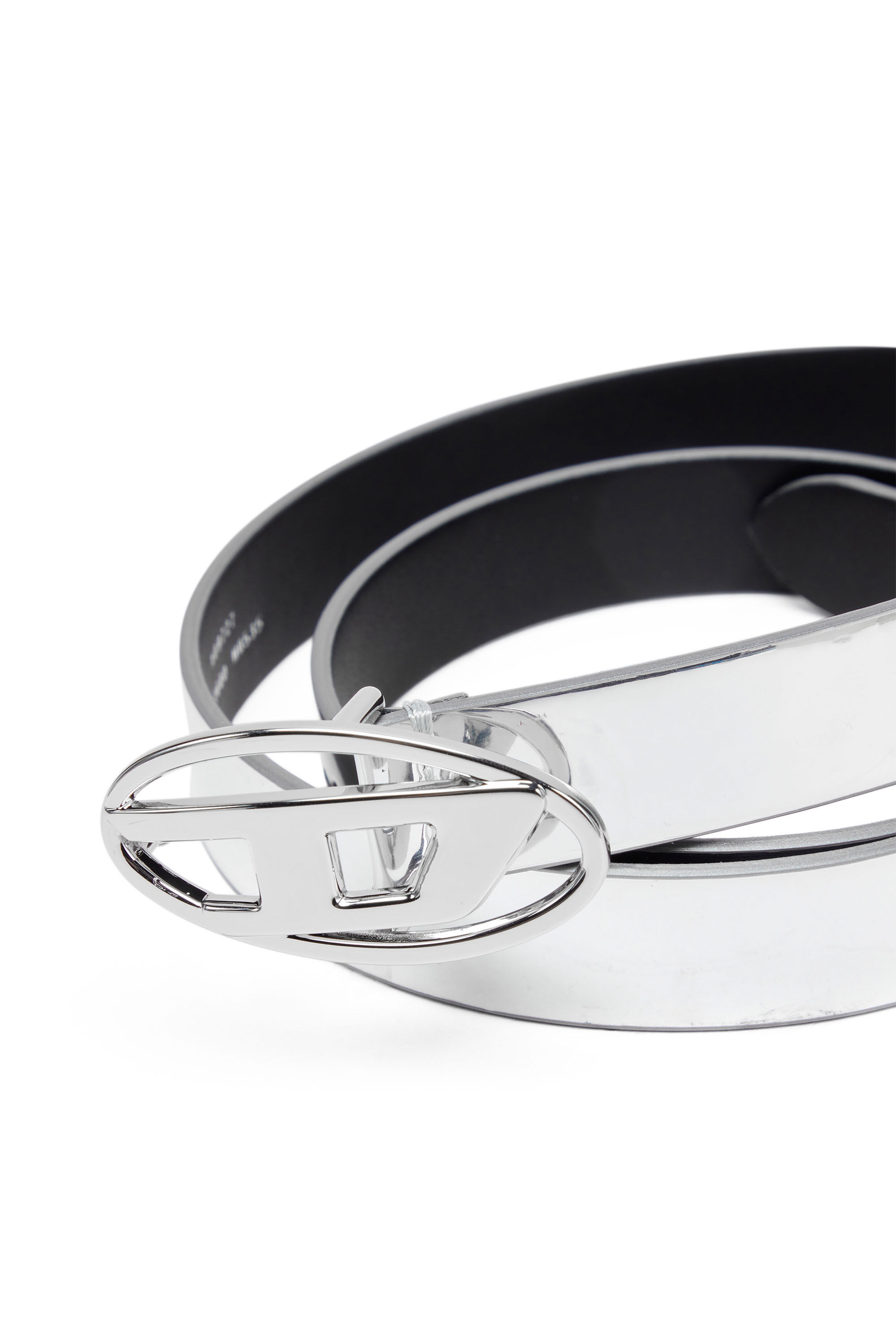 DIESEL b-1dr 20 オーバルD ミラーマテリアル 2cm ベルト B-1DR 20 ミラーPUベルト20｜ピンク｜ウィメンズ｜DIESEL