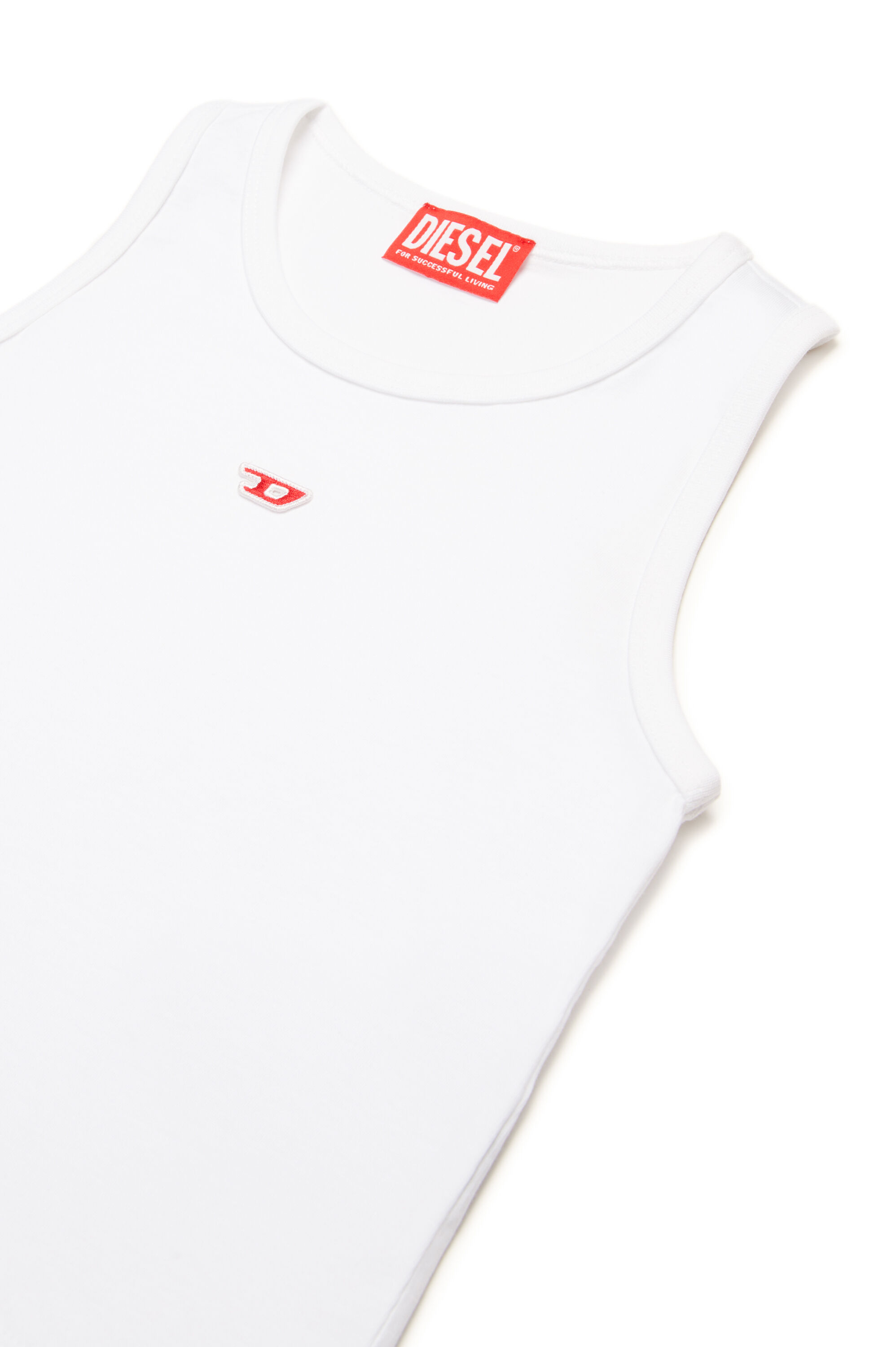 Diesel - TASPYRD, Débardeur avec empiècement logo D Femme in Blanc - 3