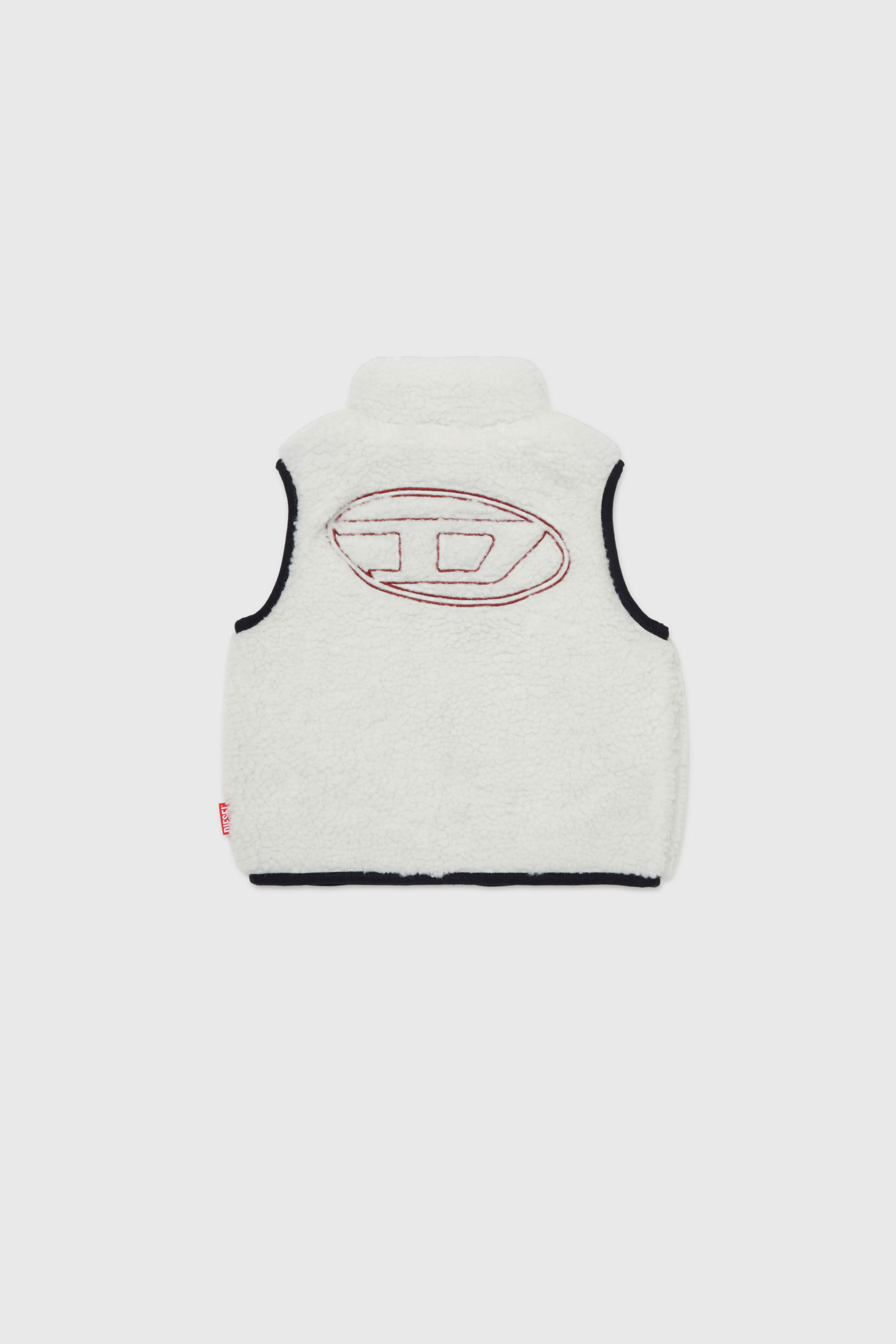 Diesel - JSEARB, Veste colour-block en teddy et nylon Homme in Blanc - 2