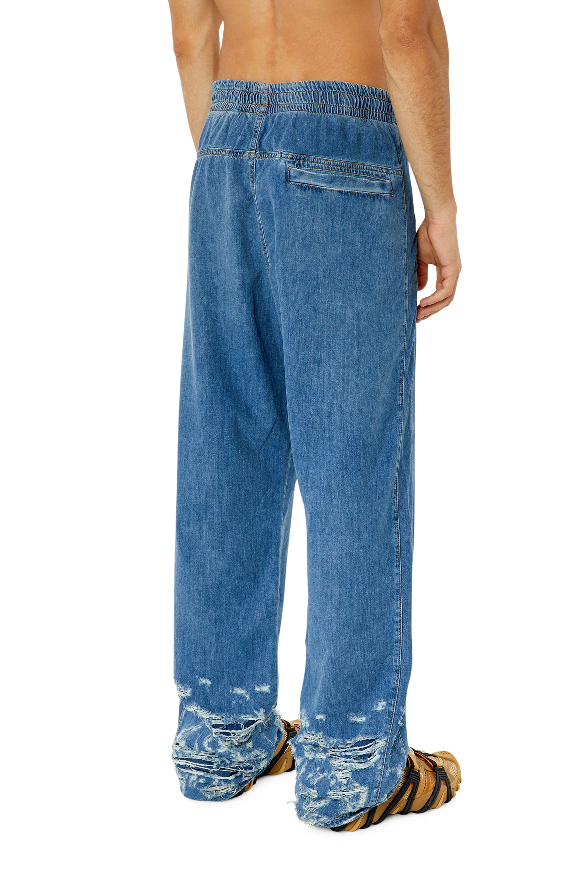 Diesel - D-Martian 0EMAF Straight Jeans, Light Blue - Image 4