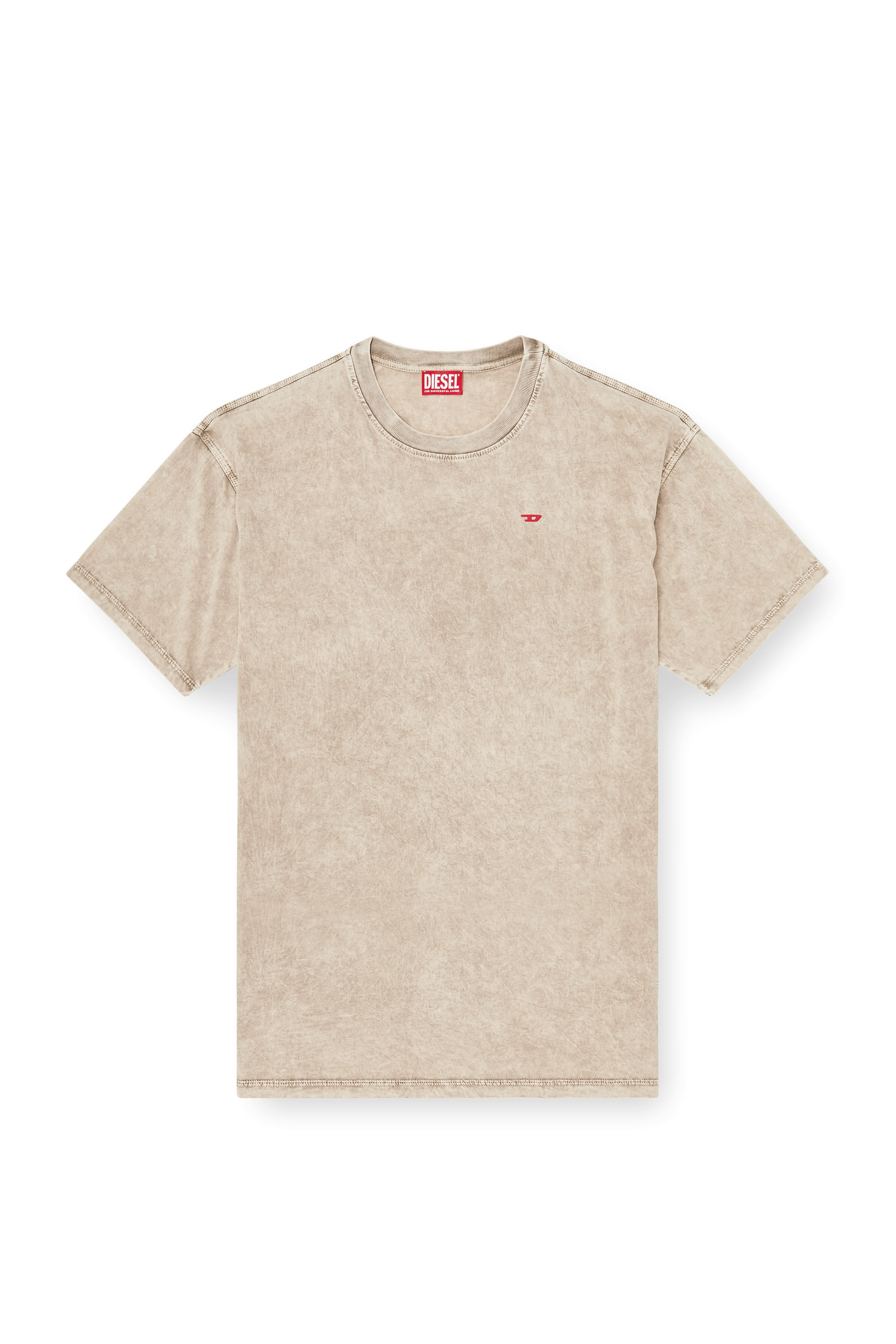 Diesel - T-BOXT-AA14, T-shirt en coton avec effet trait&eacute; Homme in Beige - 2