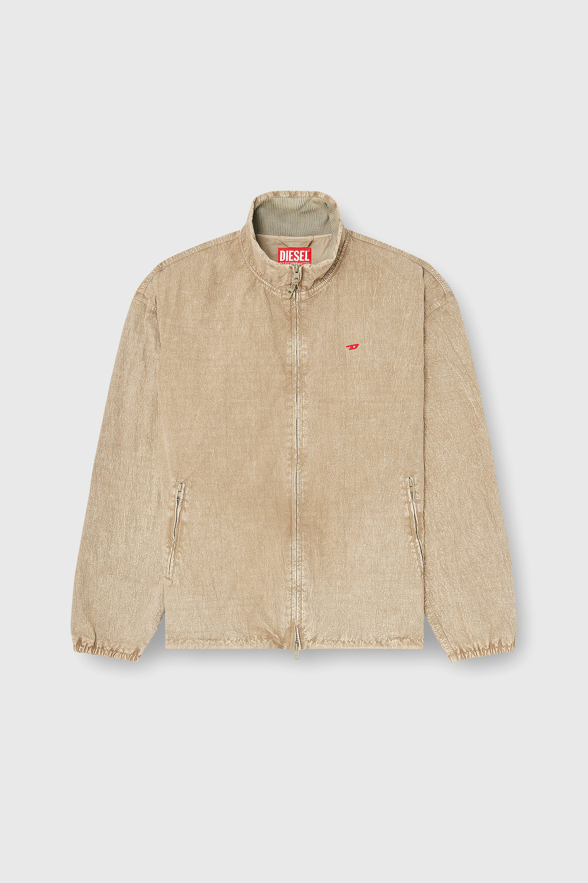 Diesel - J-CORSE-PLBH, Veste taslan trait&eacute;e avec finition sp&eacute;ciale Homme in Beige - 2