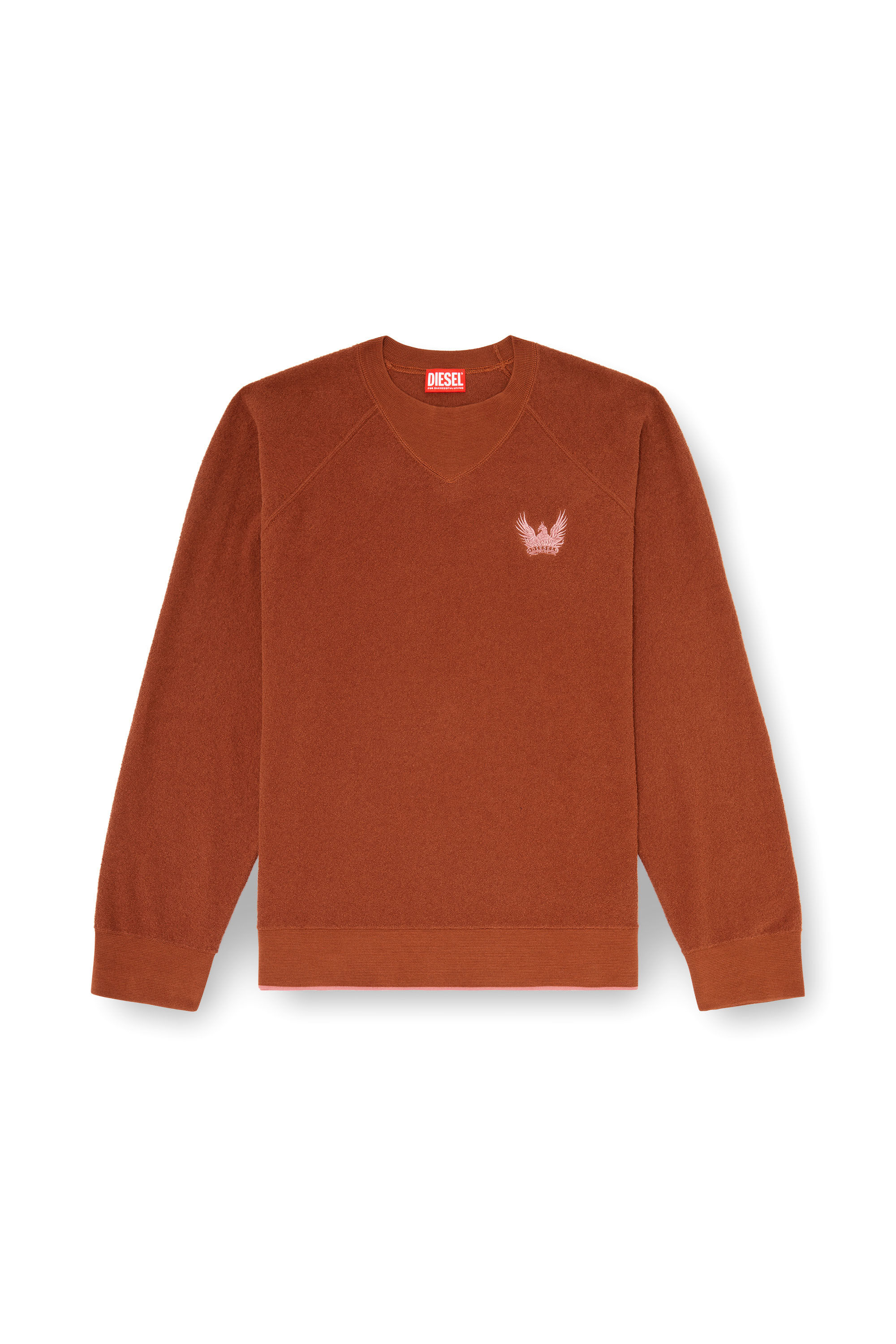 Diesel - K-RALFS, Boucl&eacute; jumper avec broderie Phoenix Homme in ToBeDefined - 2