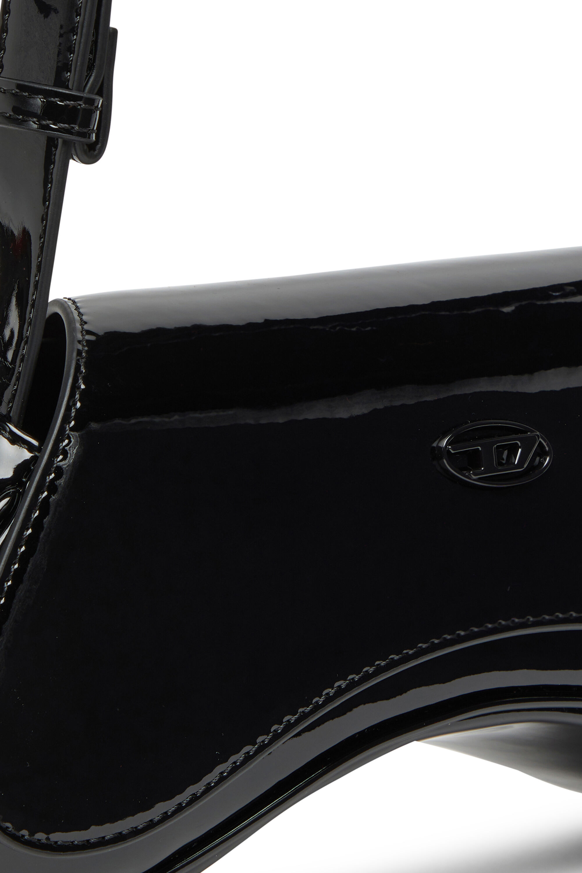 Diesel - PLAY CROSSBODY, Play-Sac à bandoulière en PU brillant Femme in Noir - 2
