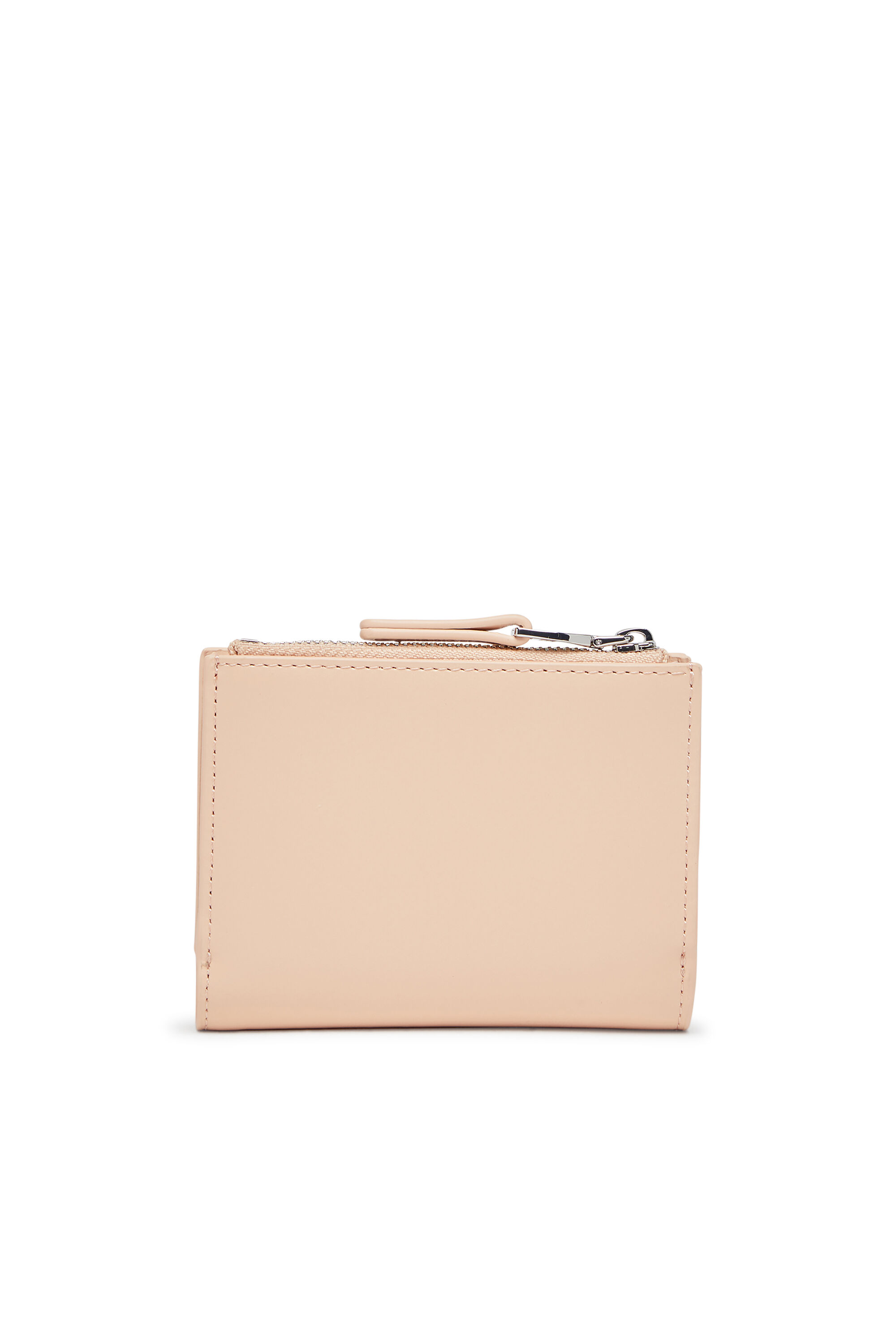 Diesel - 1DR BI-FOLD ZIP II, Petit portefeuille en cuir avec plaque à logo Femme in Rose - 2