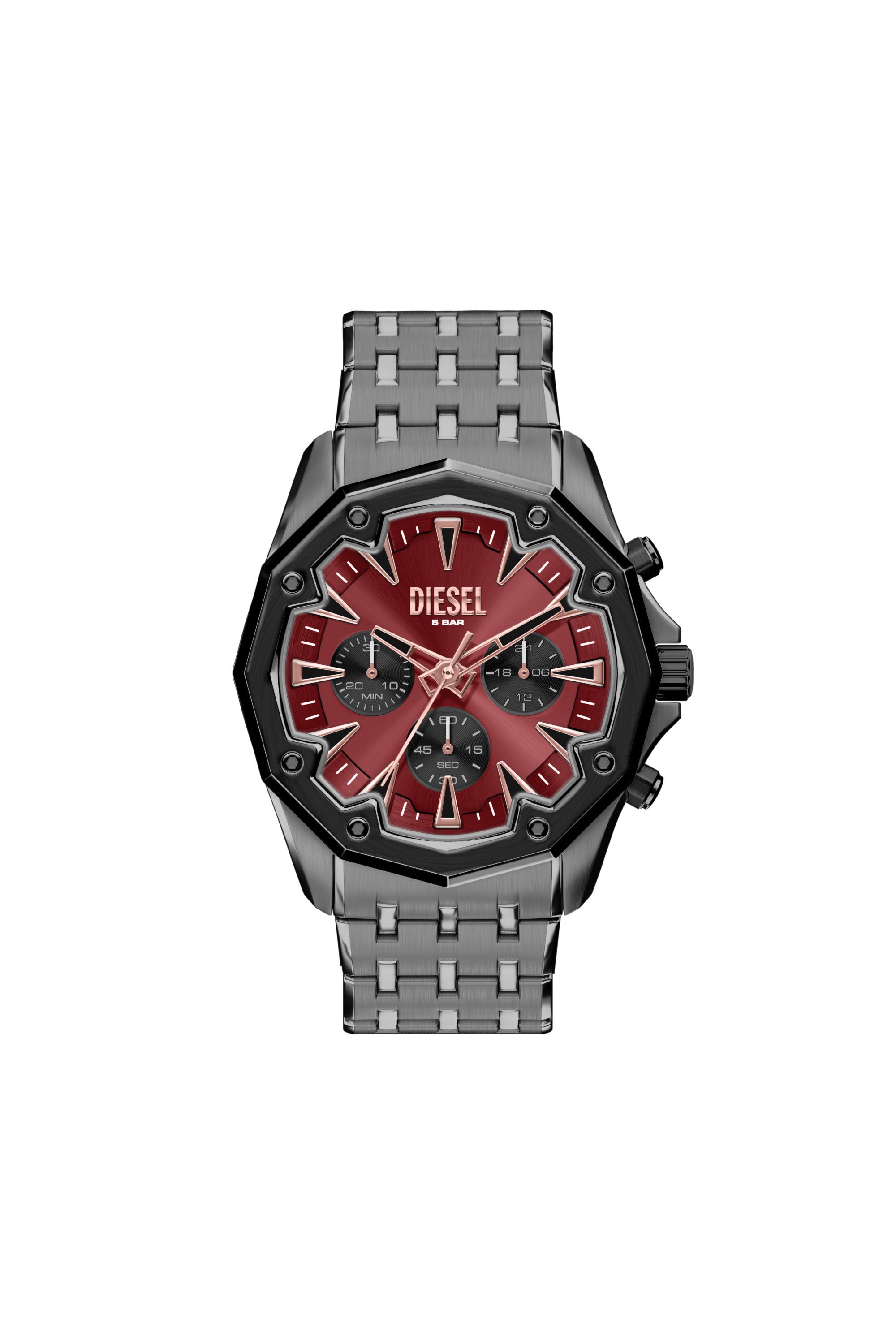 Diesel - DZ4715 WATCH, Montre Stinger en acier inoxydable finition gunmetal Homme in Gris - 1