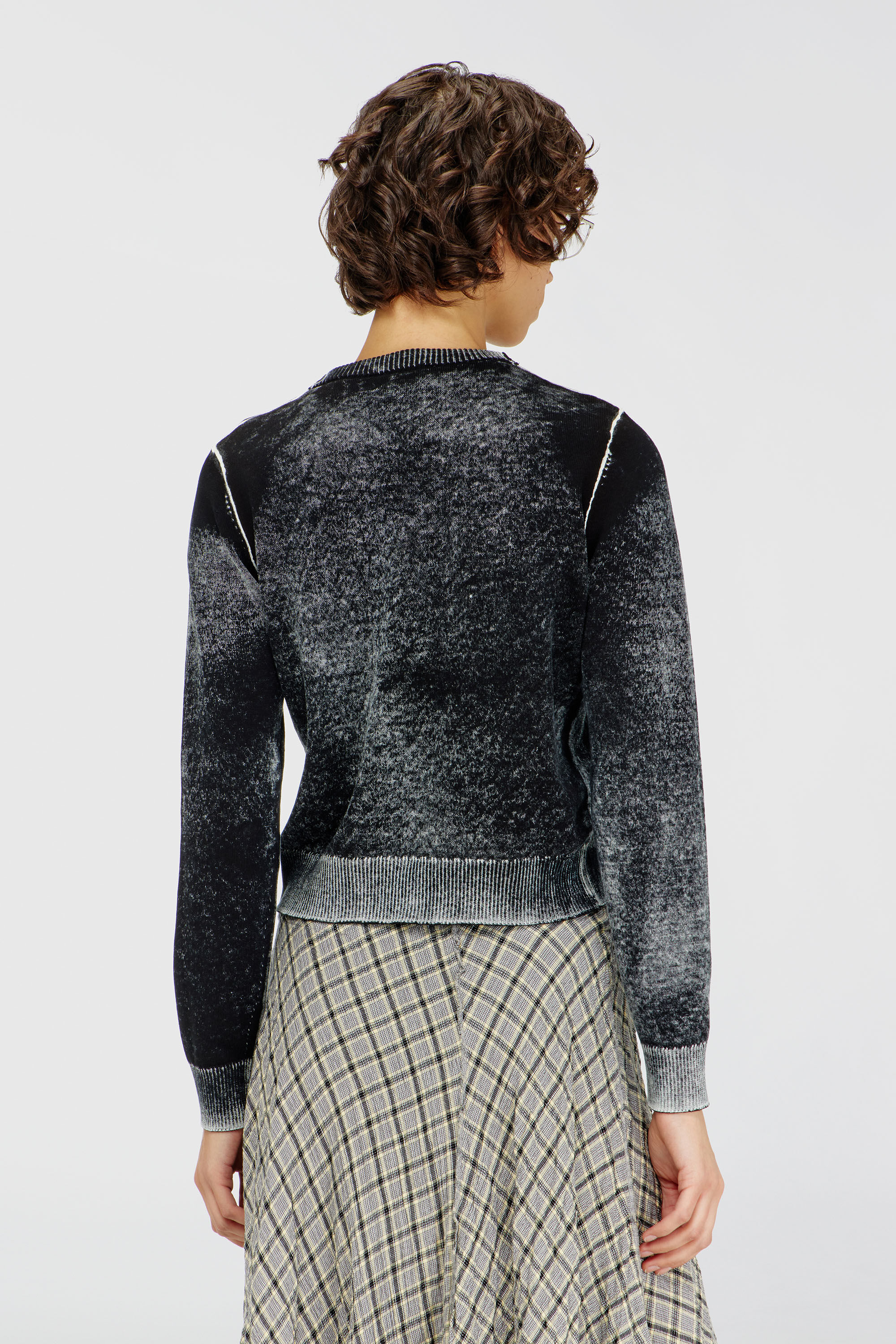 Diesel - M-LOVRE, Pull avec impression invers&eacute;e d&eacute;lav&eacute;e Femme in Polychrome - 4
