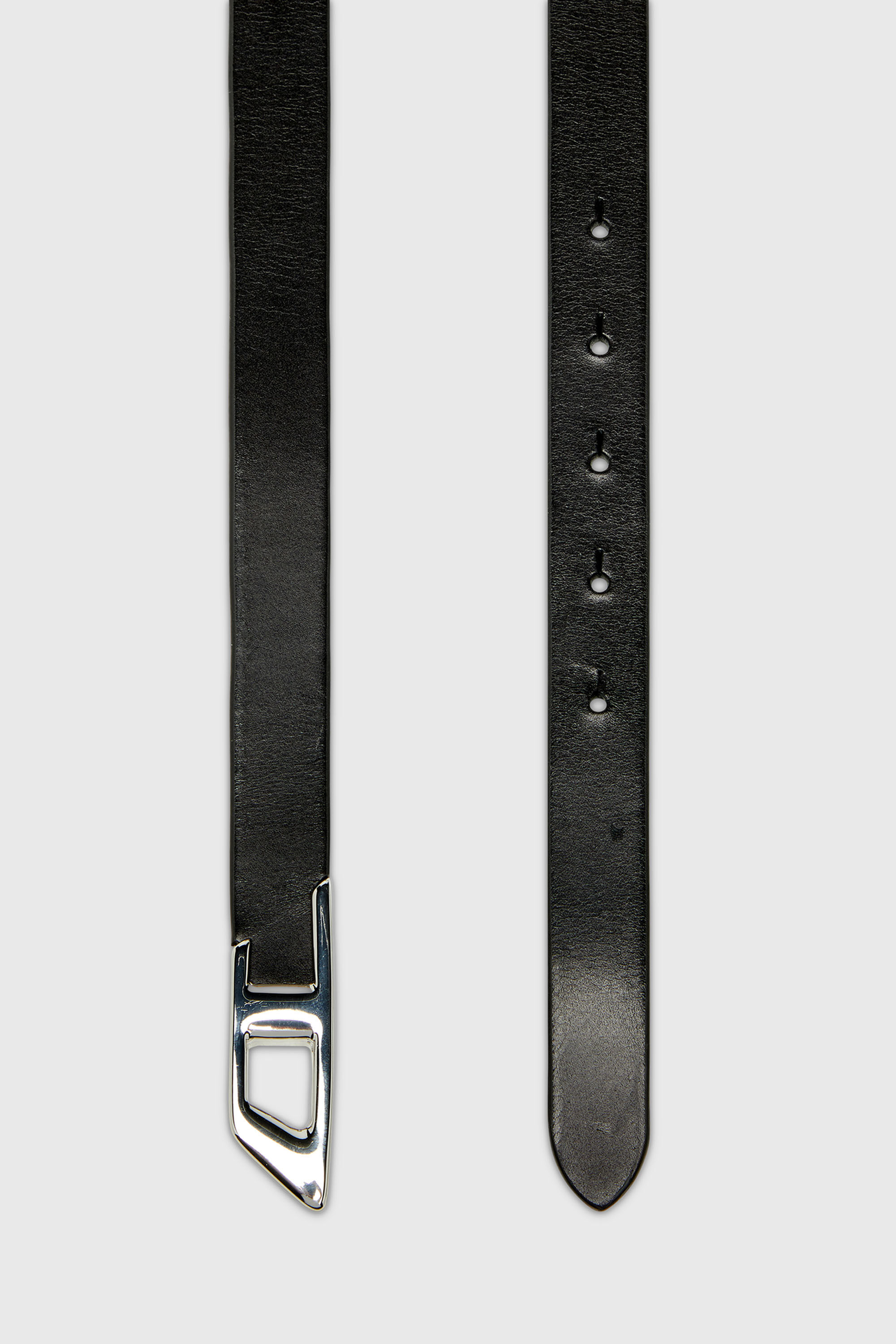 Diesel - B-D LOGO 2.0 20, Ceinture 2 cm en cuir avec boucle m&eacute;tallique D Femme in Noir - 2