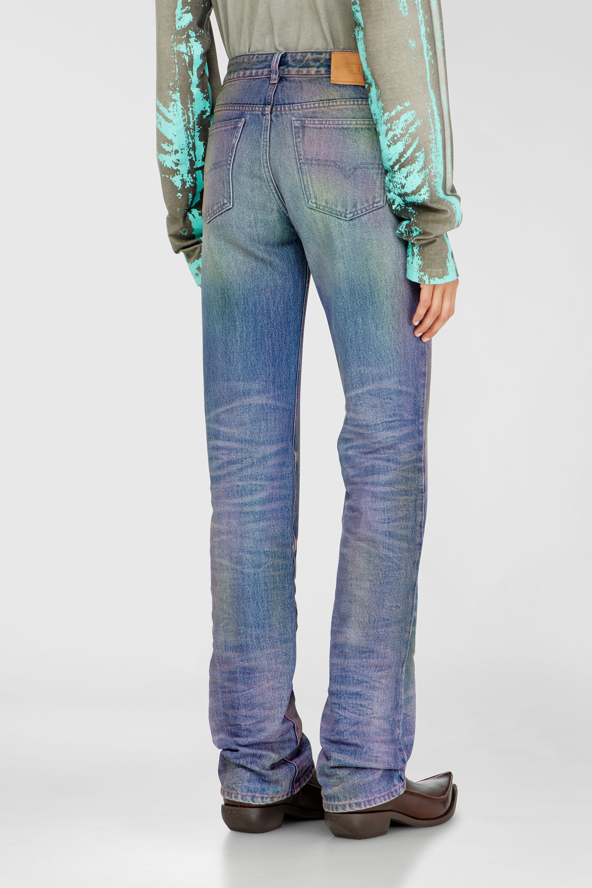 Diesel - Regular Jeans D-Lie 007FW Femme, Polychrome/Bleu - Image 5