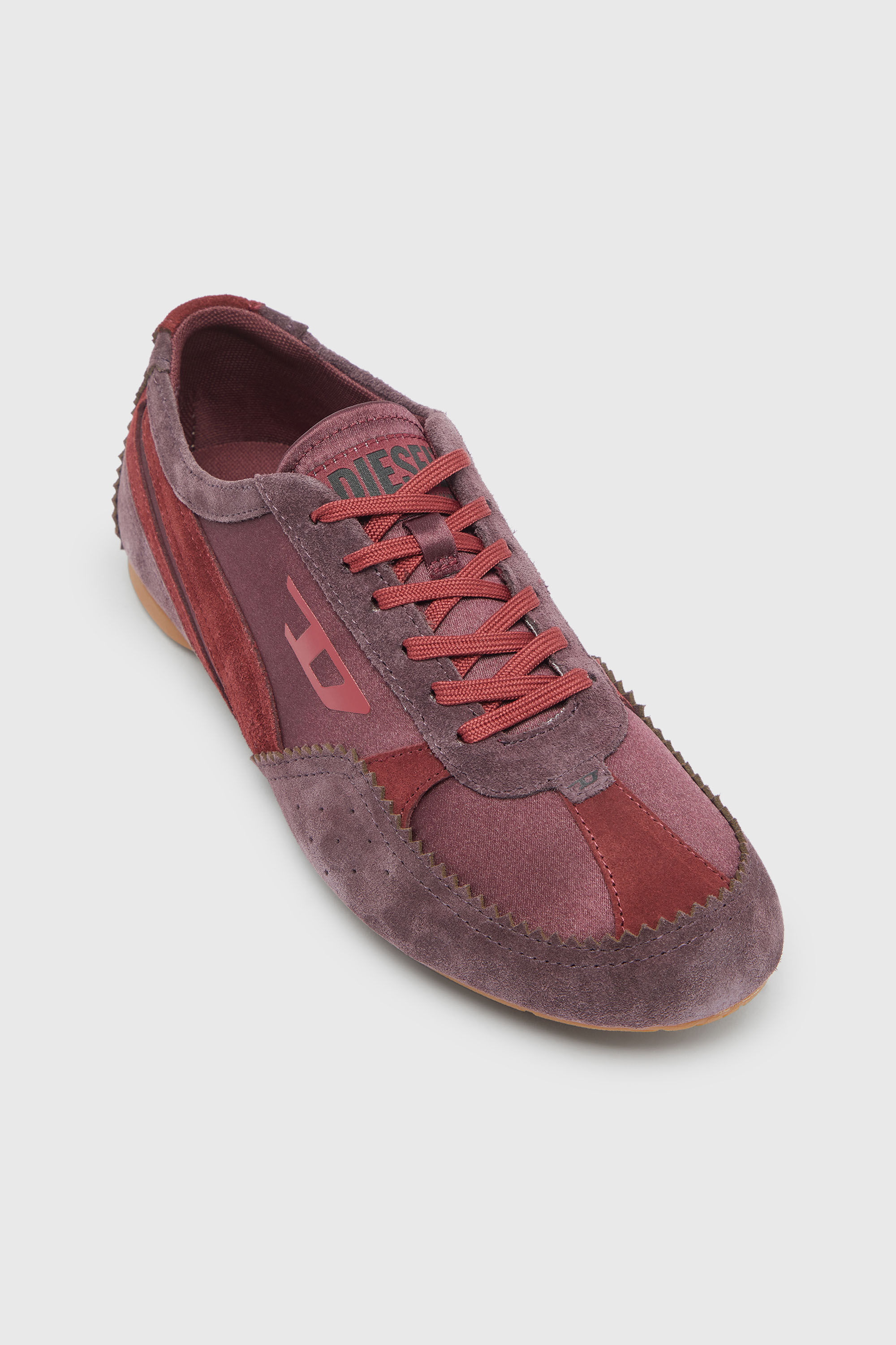 Diesel - D-MILE LOW II W, D-Mile-Baskets avec empi&egrave;cements en su&egrave;de Femme in Rouge - 6