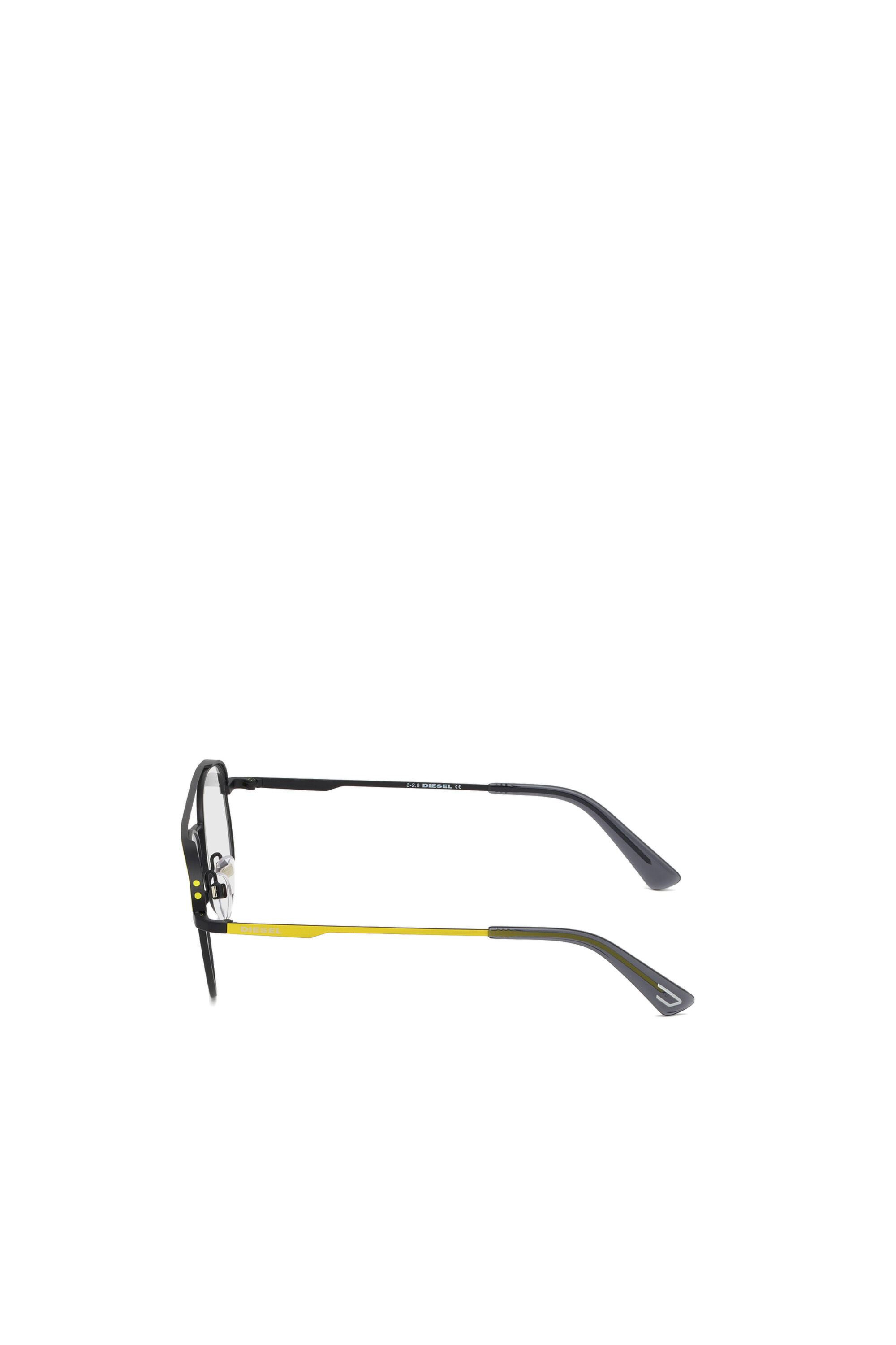 Diesel - DL5305, Monture optique de forme pilote Mixte in Jaune - 4