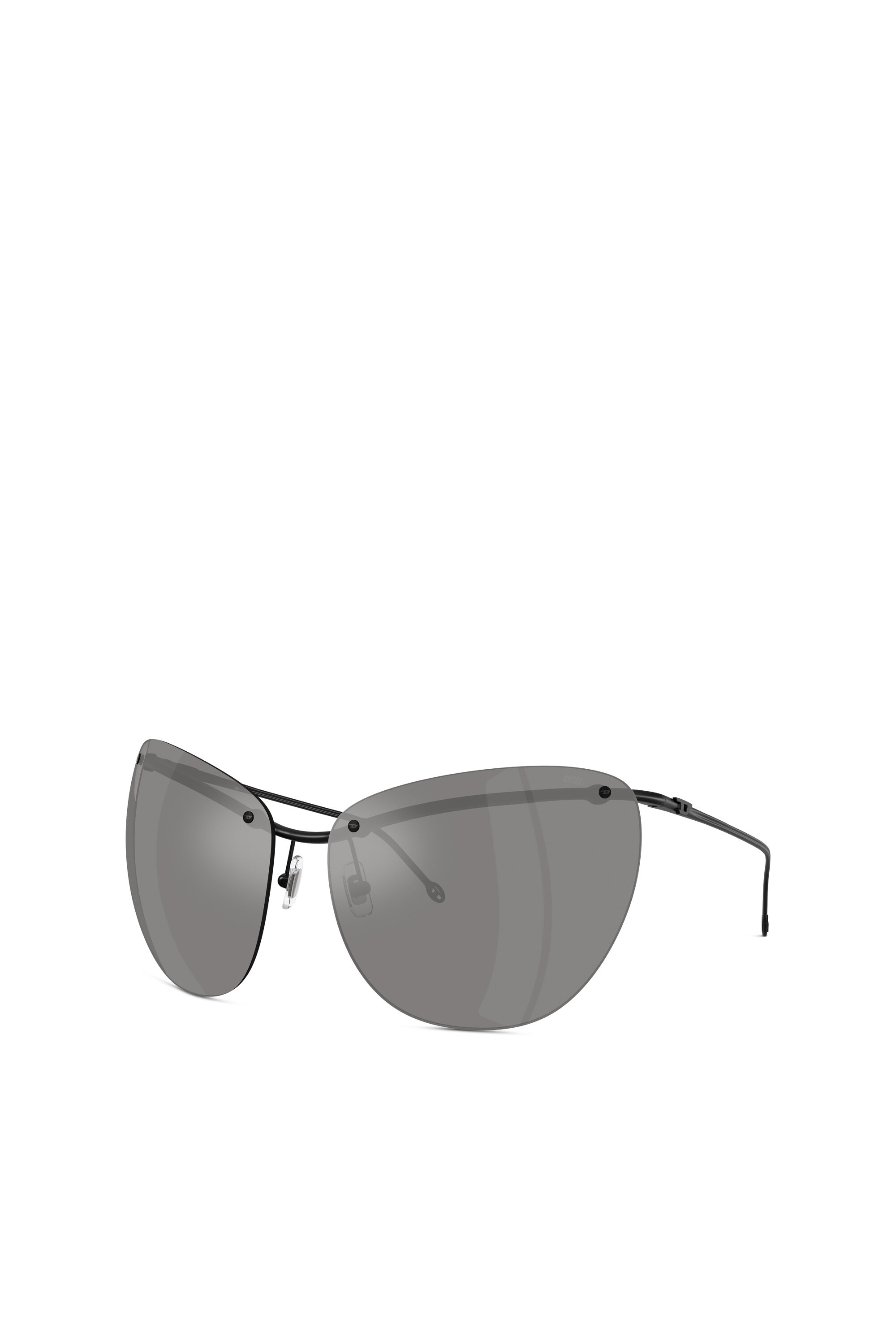 Diesel - 0DL1007, Lunettes de soleil à la forme enveloppante Mixte in Gris - 4