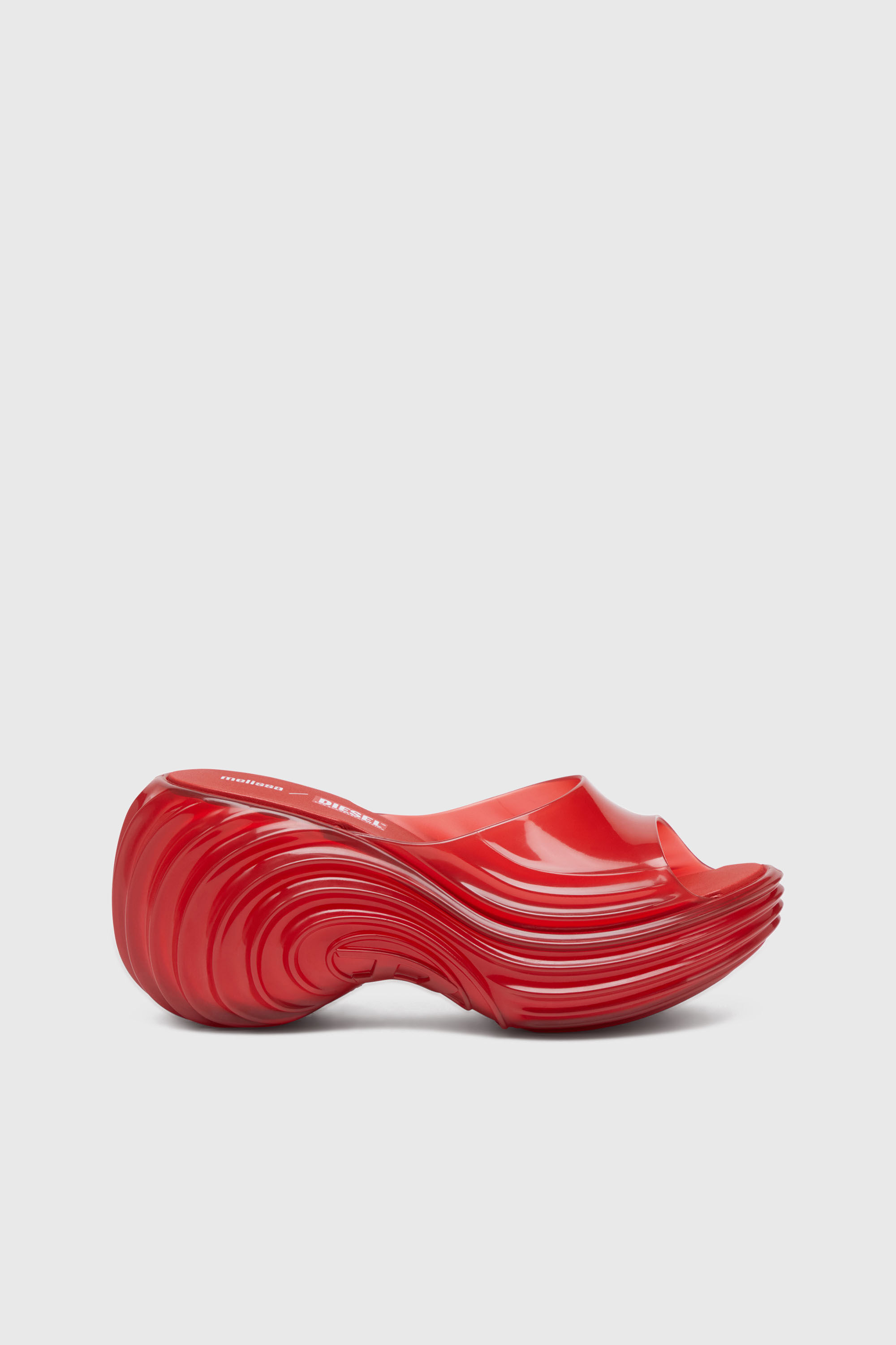 Diesel - MELISSA QUANTUM PLATFORM, Mule &agrave; plateforme en Melflex&reg; Femme in Rouge - 1