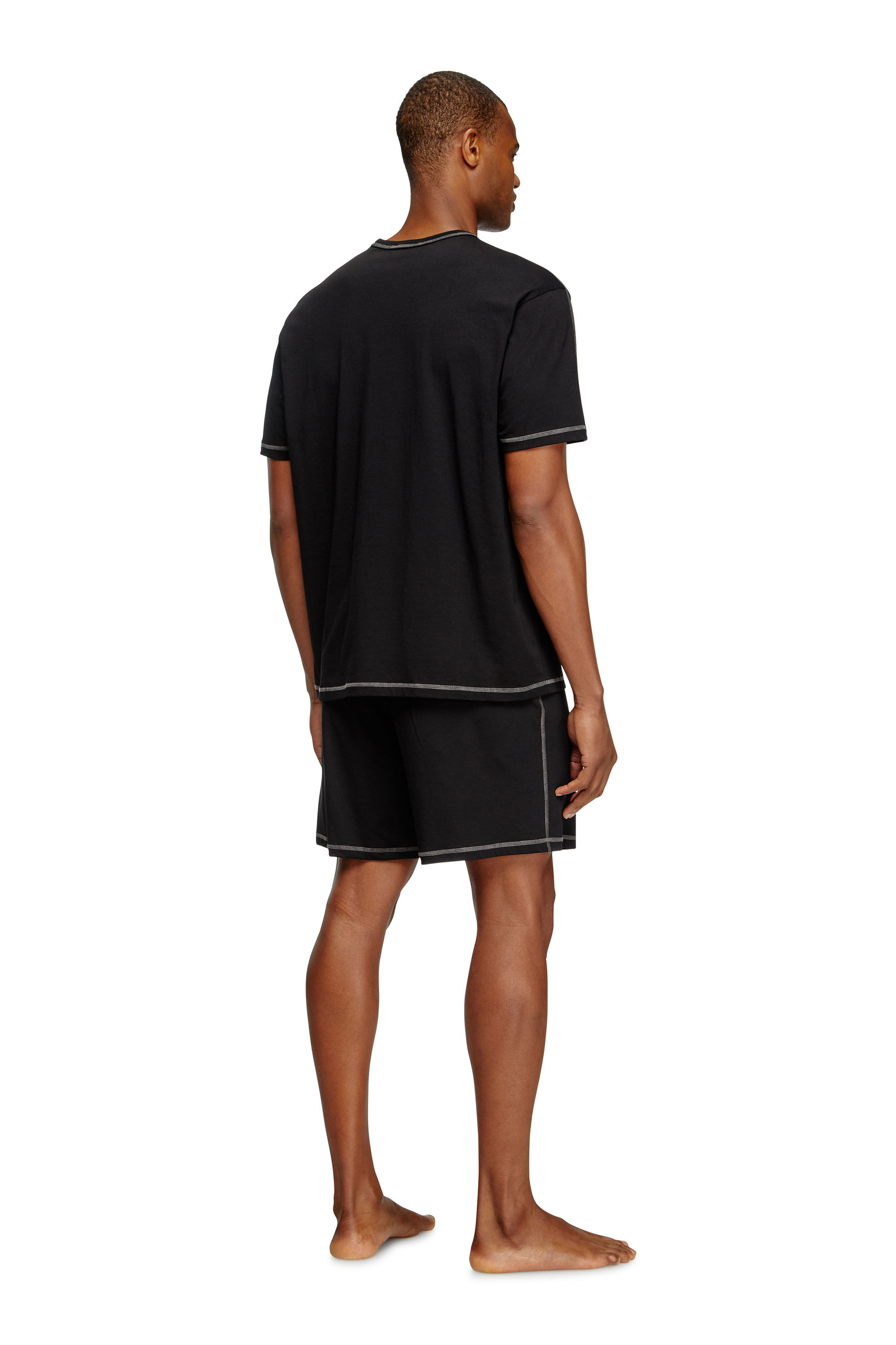 Men's Short pyjamas in cotton jersey | Black | Diesel