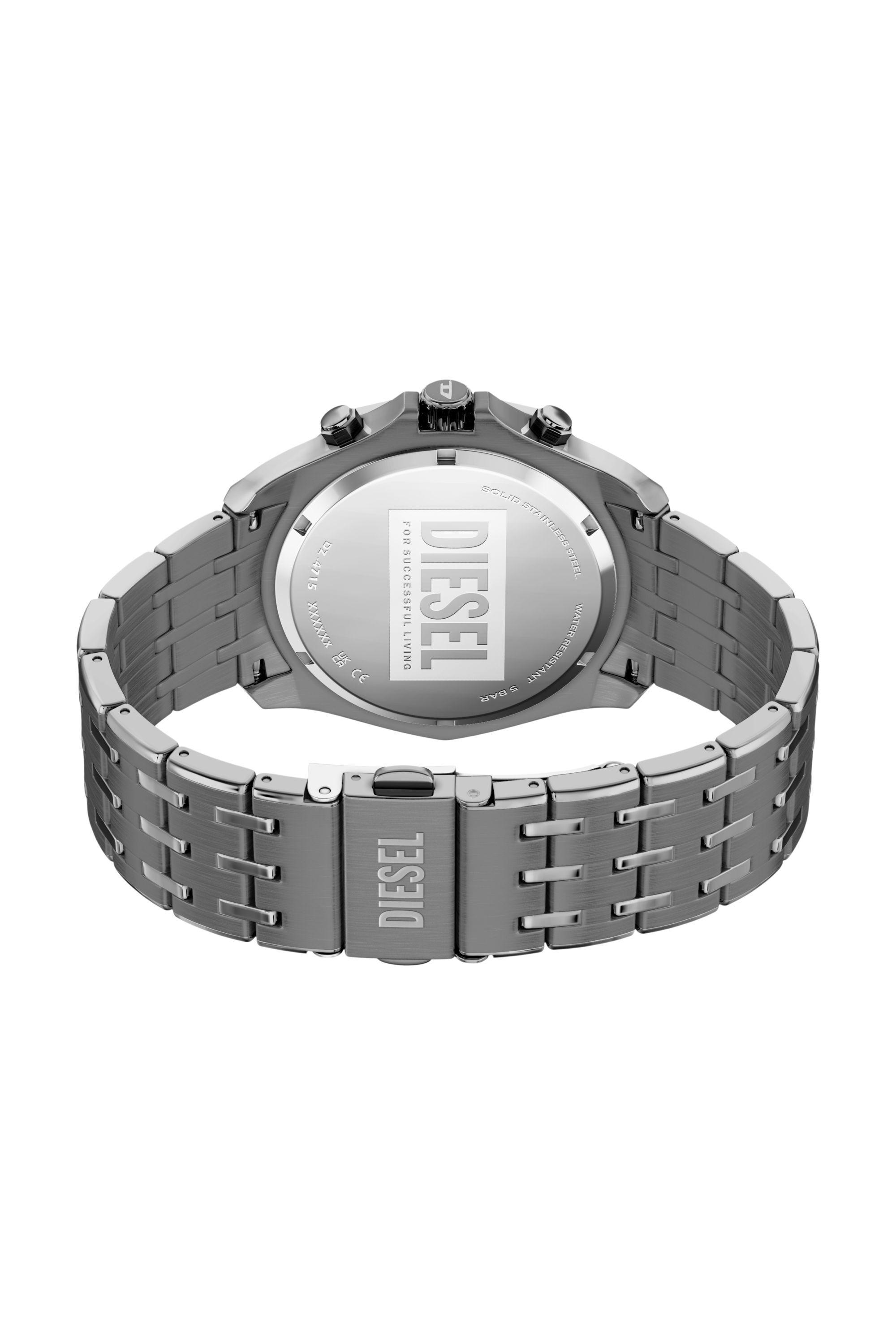 Diesel - DZ4715 WATCH, Montre Stinger en acier inoxydable finition gunmetal Homme in Gris - 4