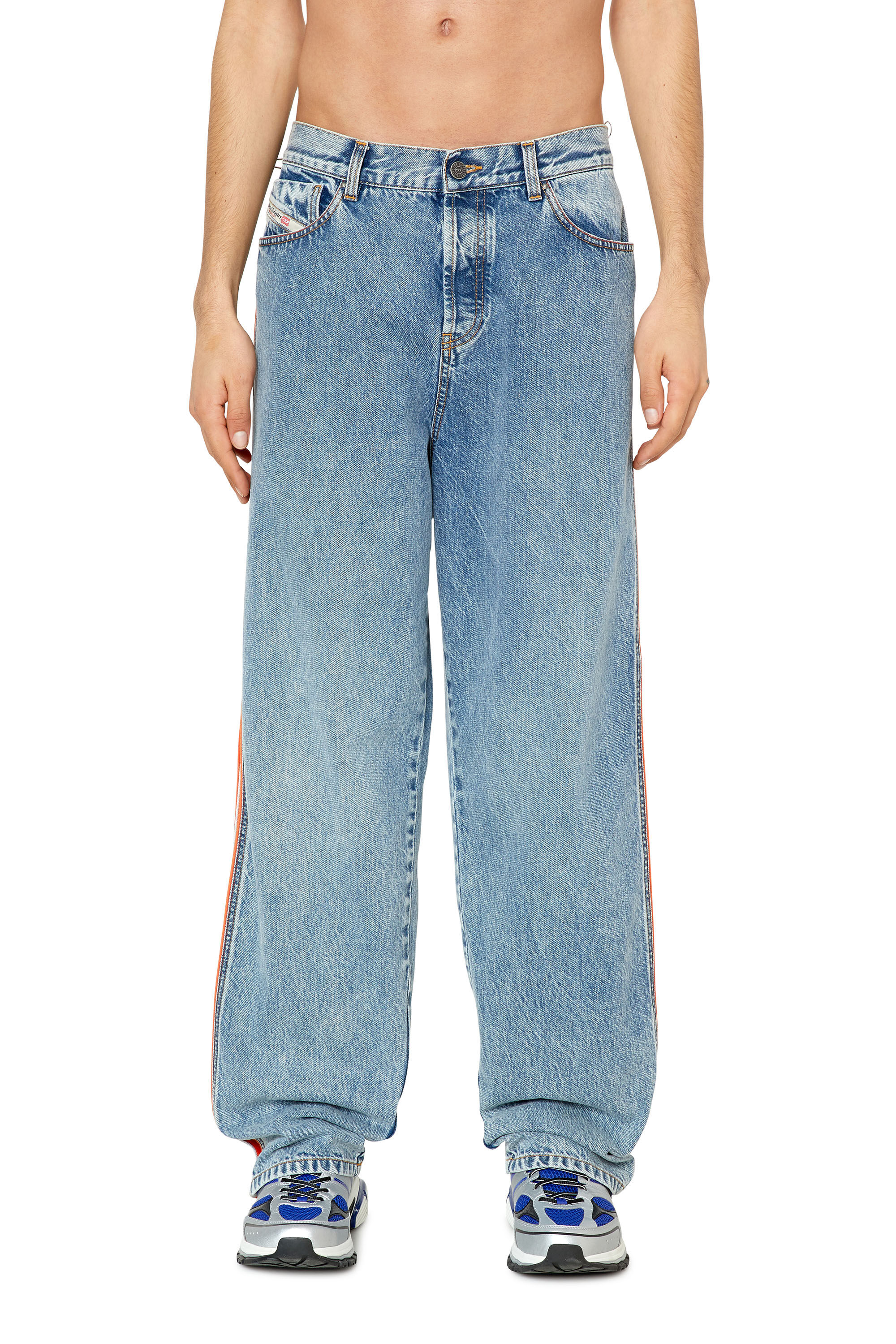 Diesel - Straight Jeans D-Vulkos 0EMAH Homme, Bleu Clair - Image 3