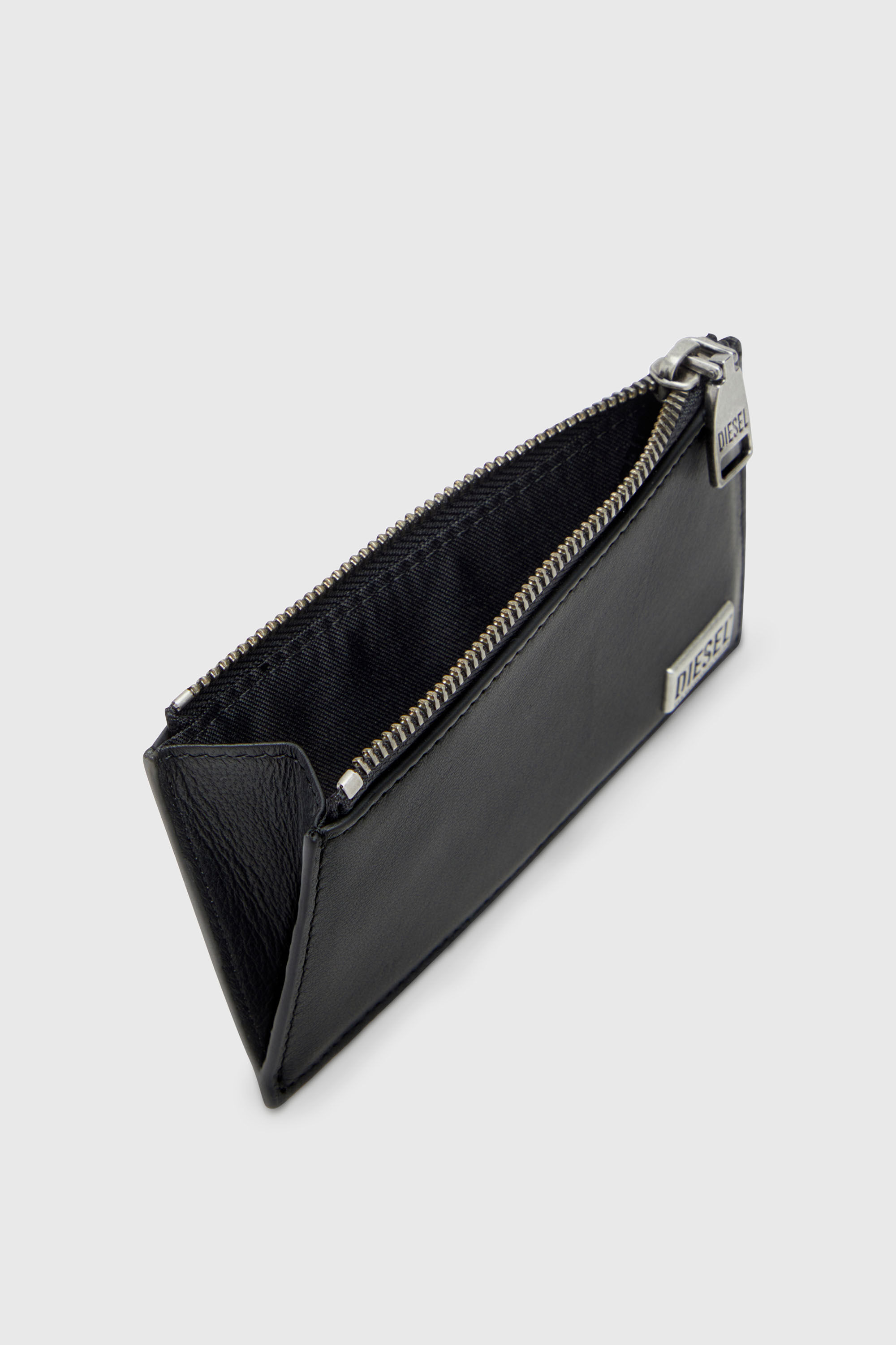 Diesel - BISCOTTO CARD HOLDER III, Porte-cartes plat en cuir semi-brillant Homme in Noir - 3