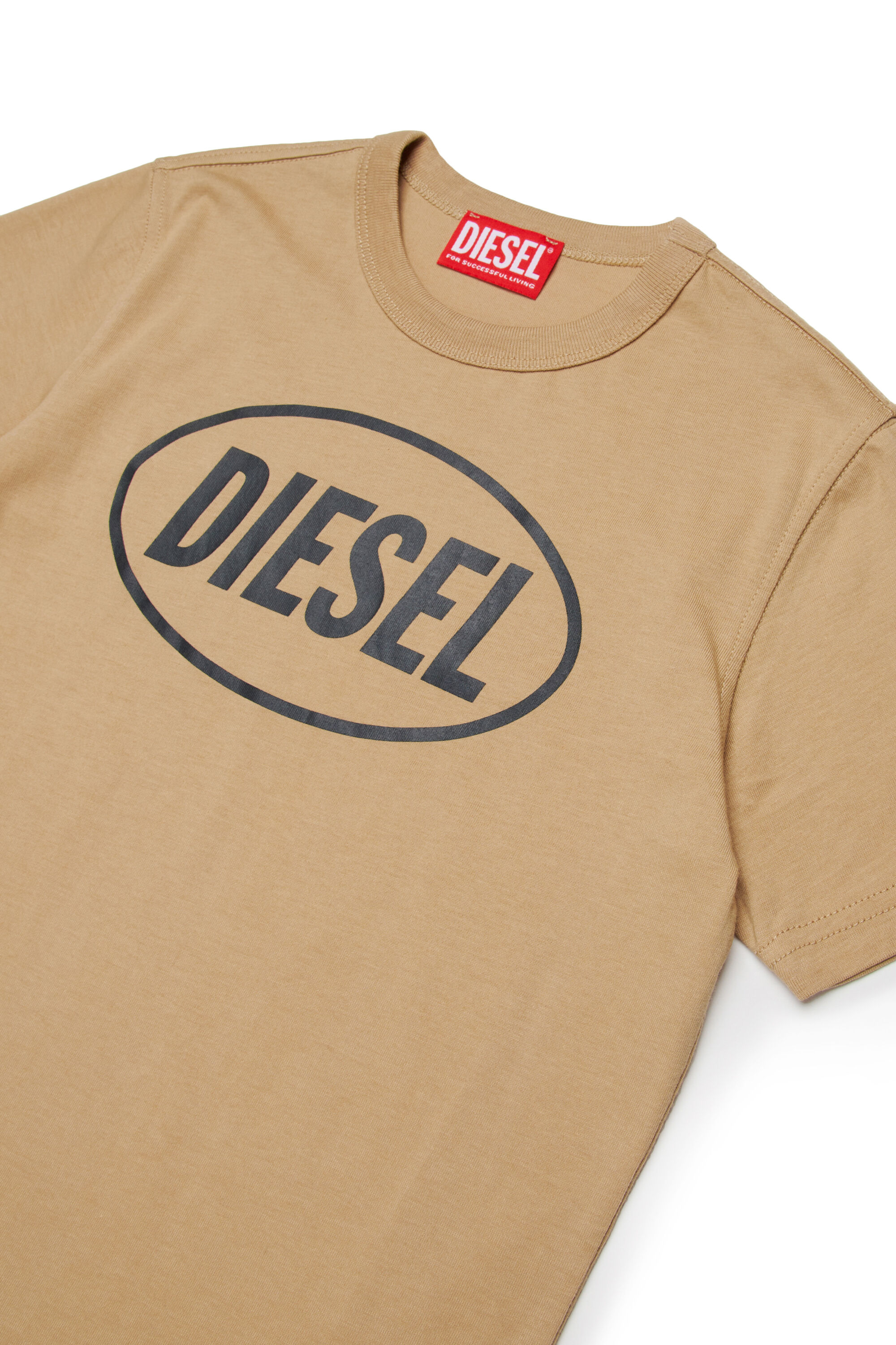 Diesel - TUNDRA, T-shirt en coton avec logo Homme in Marron - 3