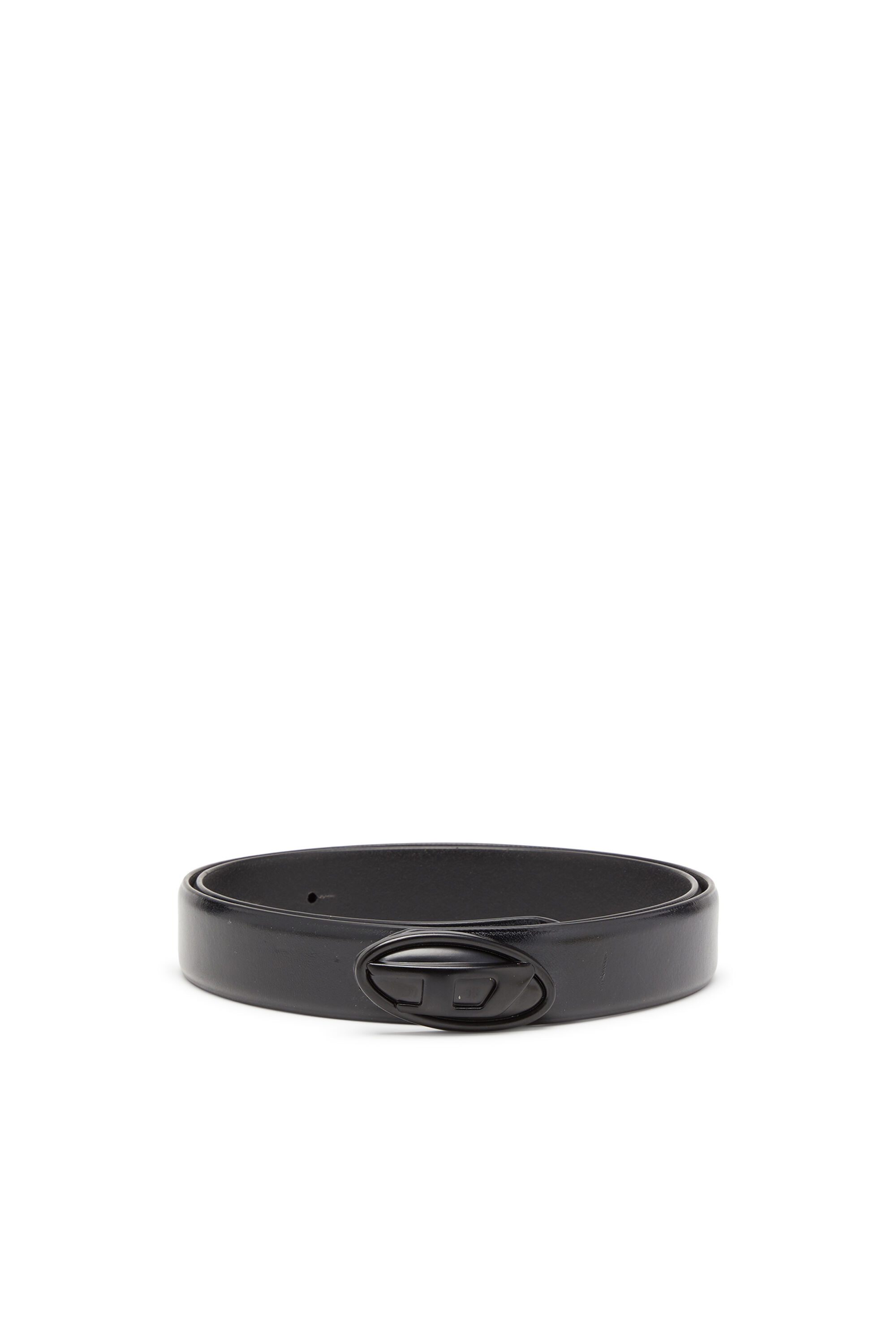 Diesel - B-DD, Ceinture en cuir de 2,4 cm avec boucle D ovale Femme in Noir - 1