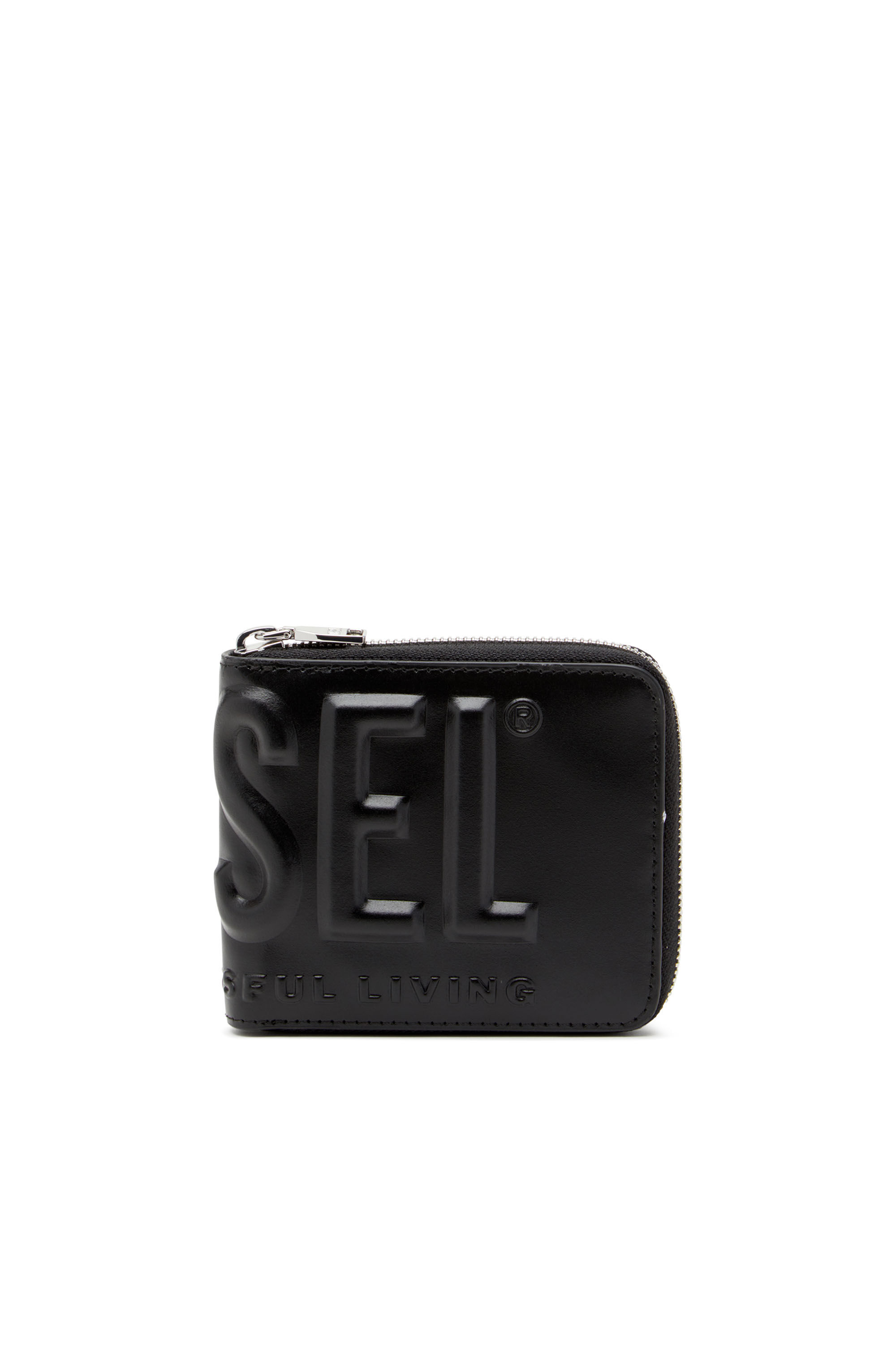 Diesel - DSL 3D- BI FOLD COIN ZIP XS, Noir - Image 1