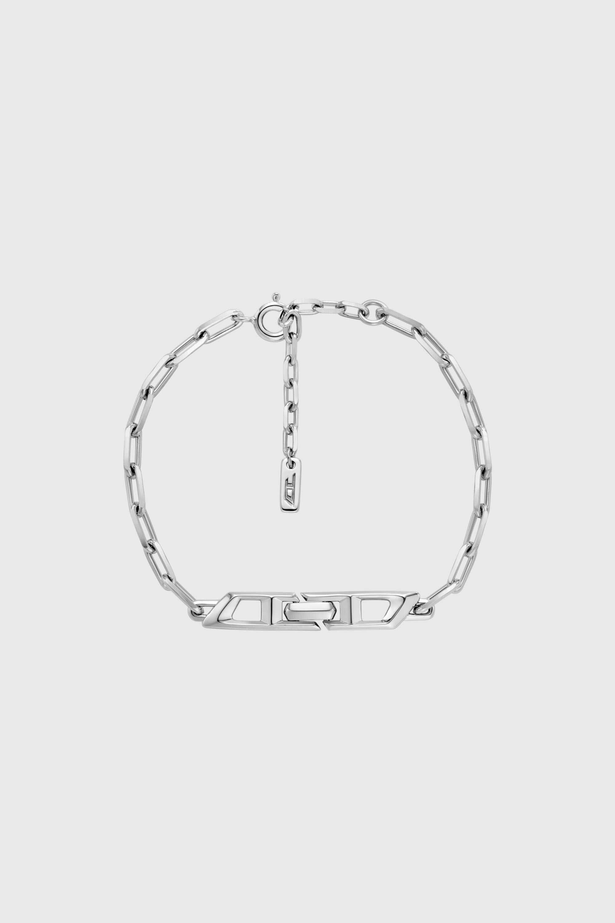 Diesel - DL1363040 STERLING SILVER JEWEL, Bracelet cha&icirc;ne en argent sterling Mixte in Gris argent&eacute; - 1