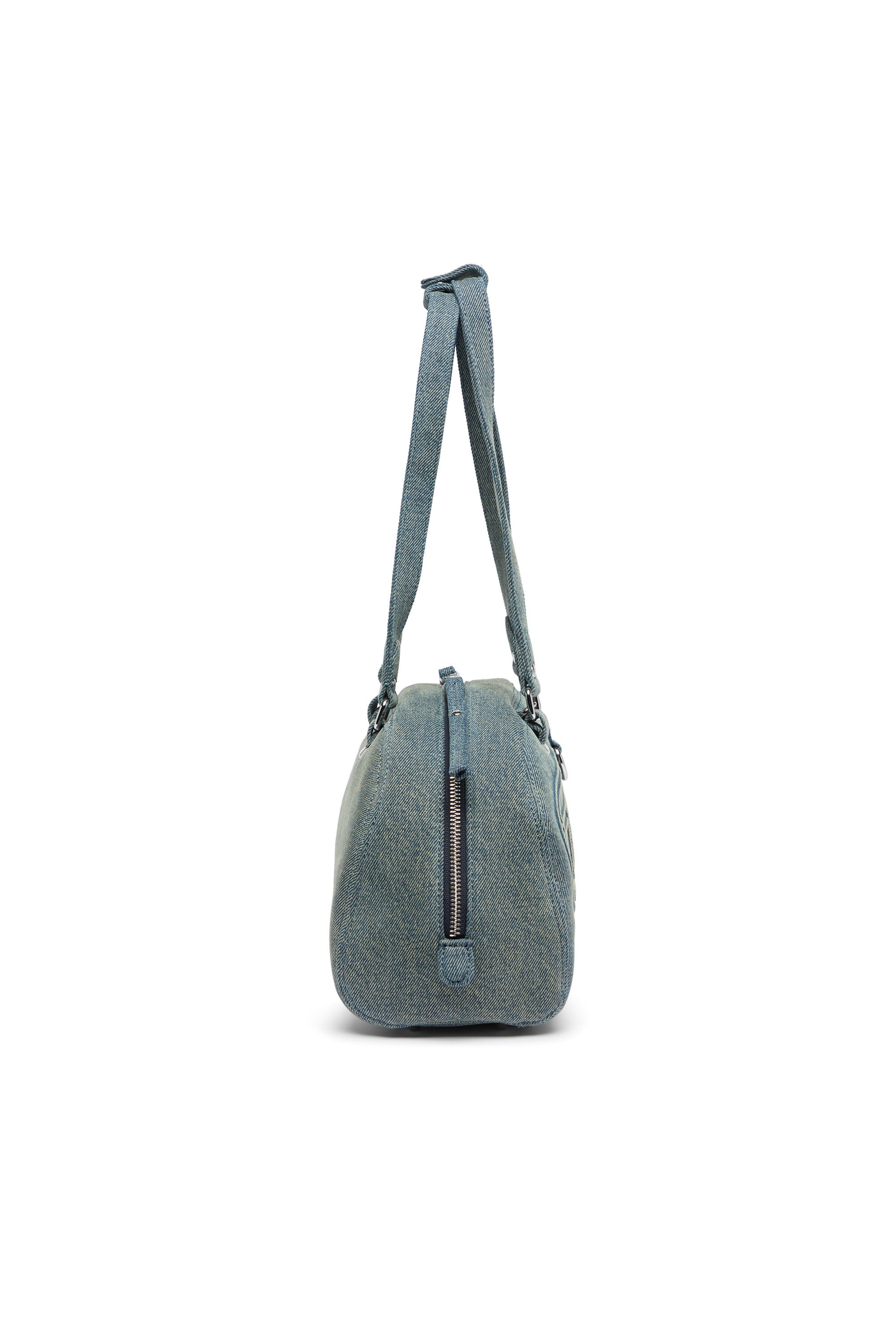 Diesel - 1DR DOME SOFT SHOULDER, Unisex's 1DR Dome-Shoulder bag in denim with Oval D logo in Light Blue - 5